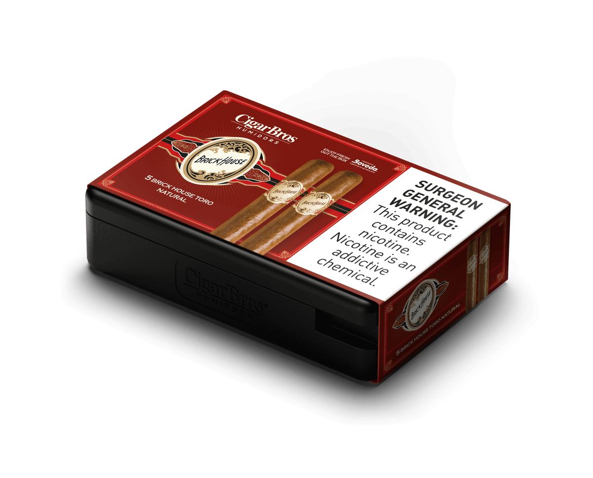 Brickhouse by CigarBros cigar box featuring premium cigars with a rich flavor profile.