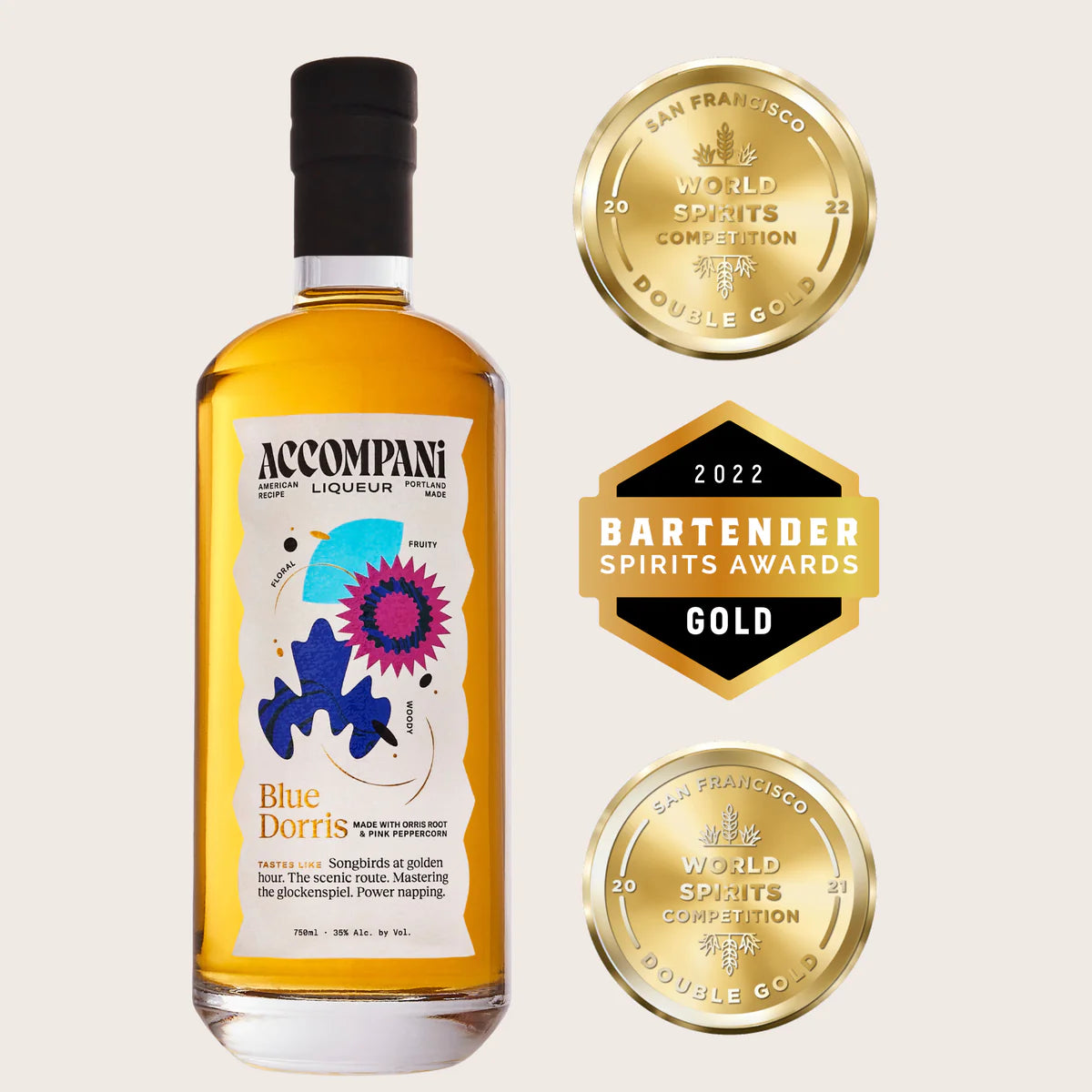 Accompani Blue Dorris Floral Liqueur