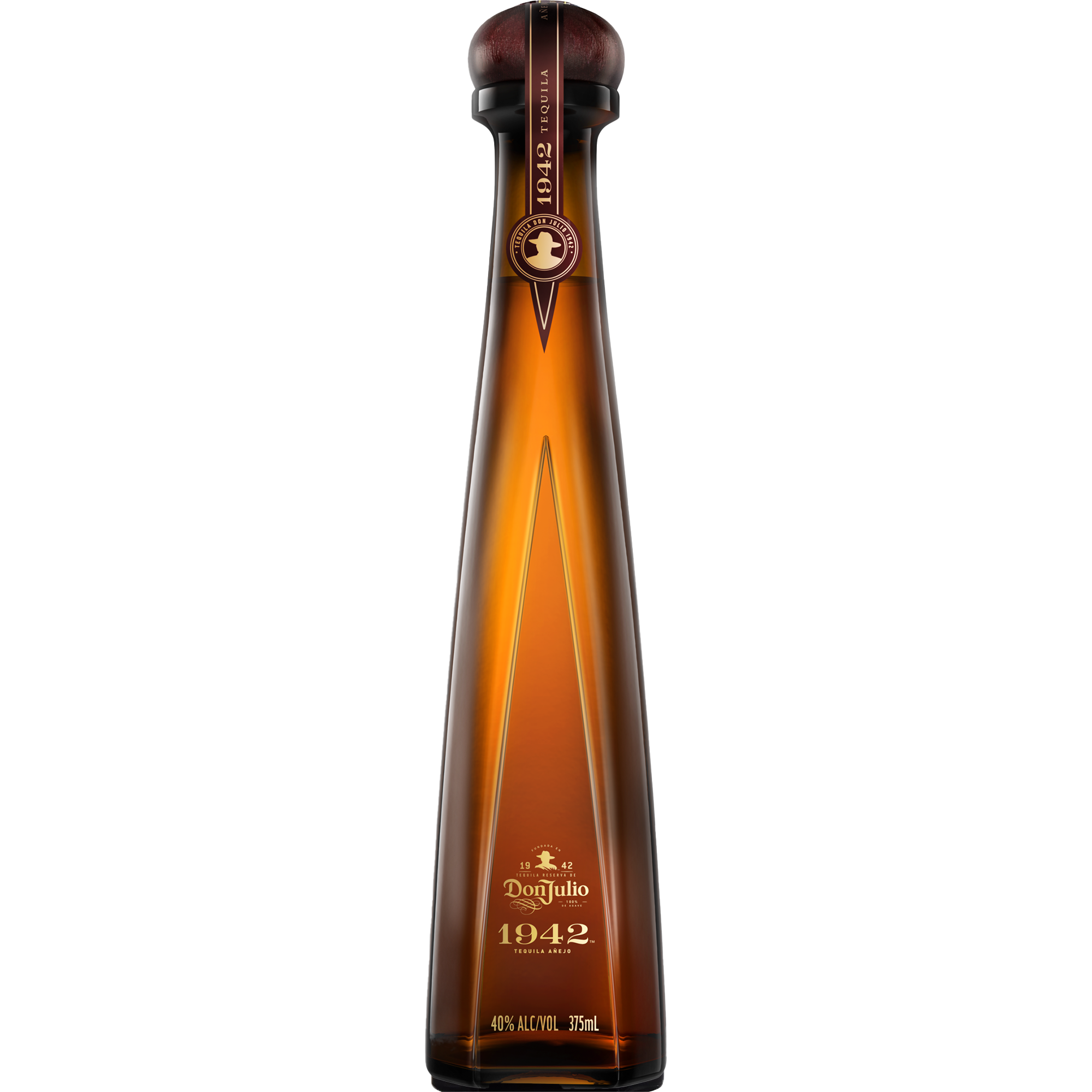 Bottle of Don Julio Añejo 1942 Tequila (375mL) with warm oak and vanilla notes. ABV 40%.