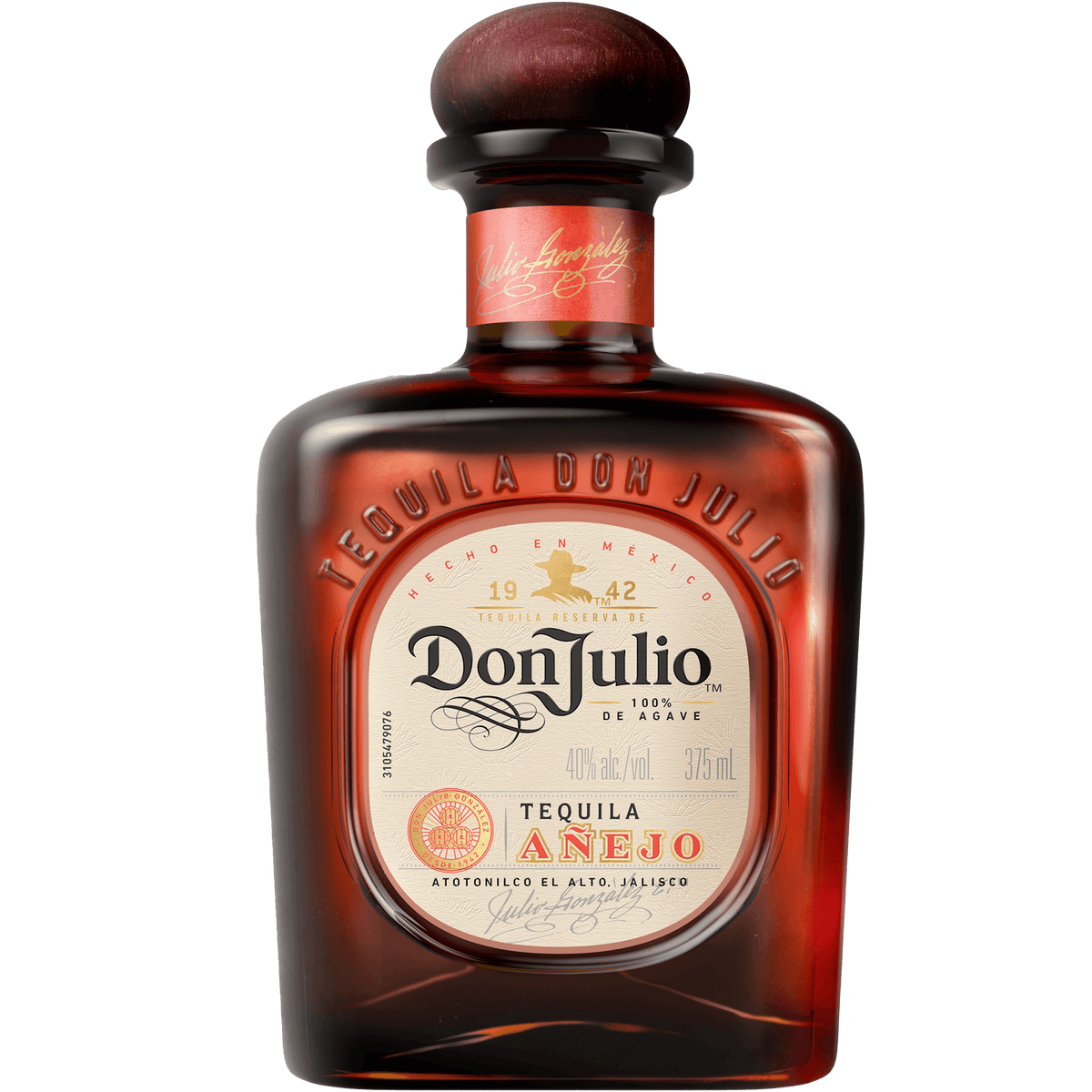Don Julio Añejo Tequila 375mL bottle with distinctive craftsmanship and rich flavor profile.