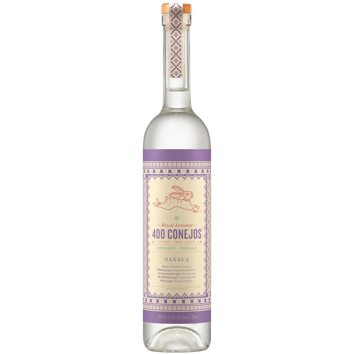 400 Conejos Espadin Tobala Joven Mezcal