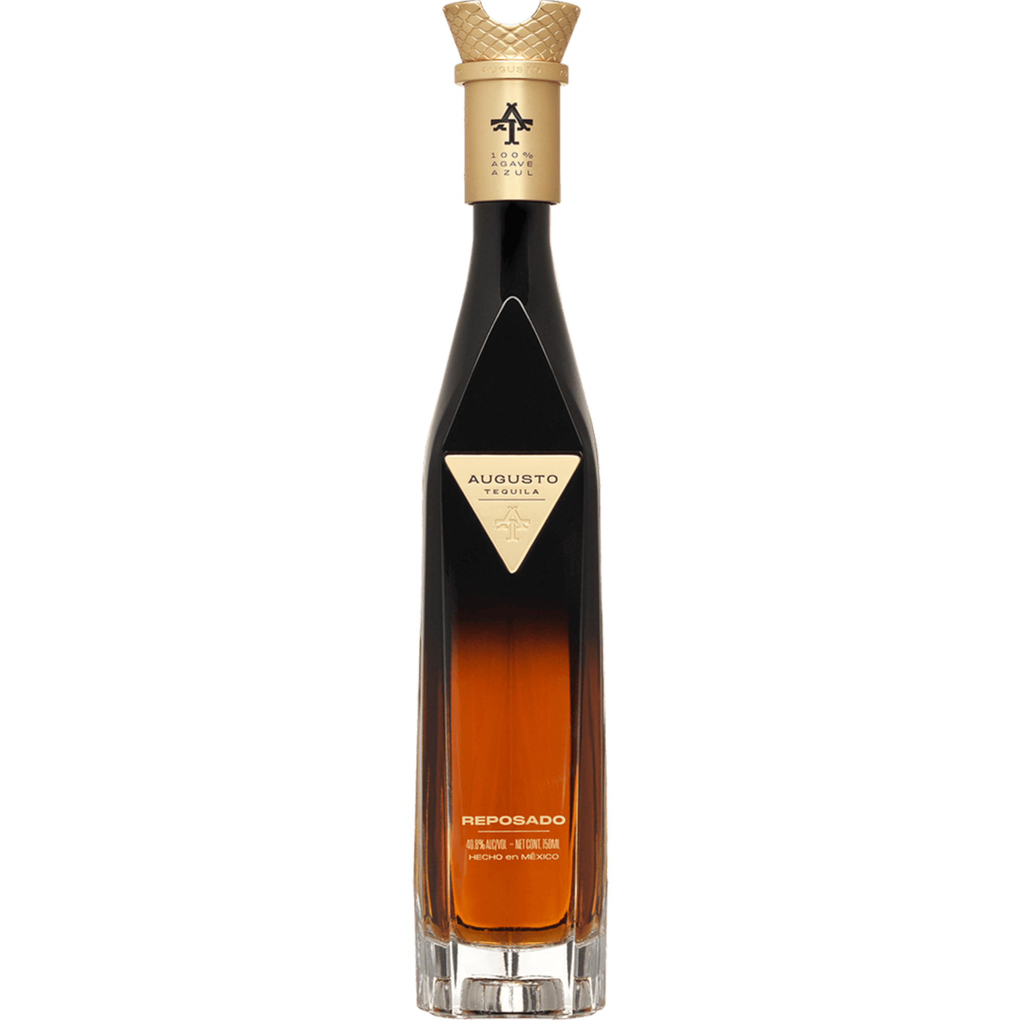 Augusto Sherry Cask Reposado Tequila bottle showcasing rich amber color and elegant design.