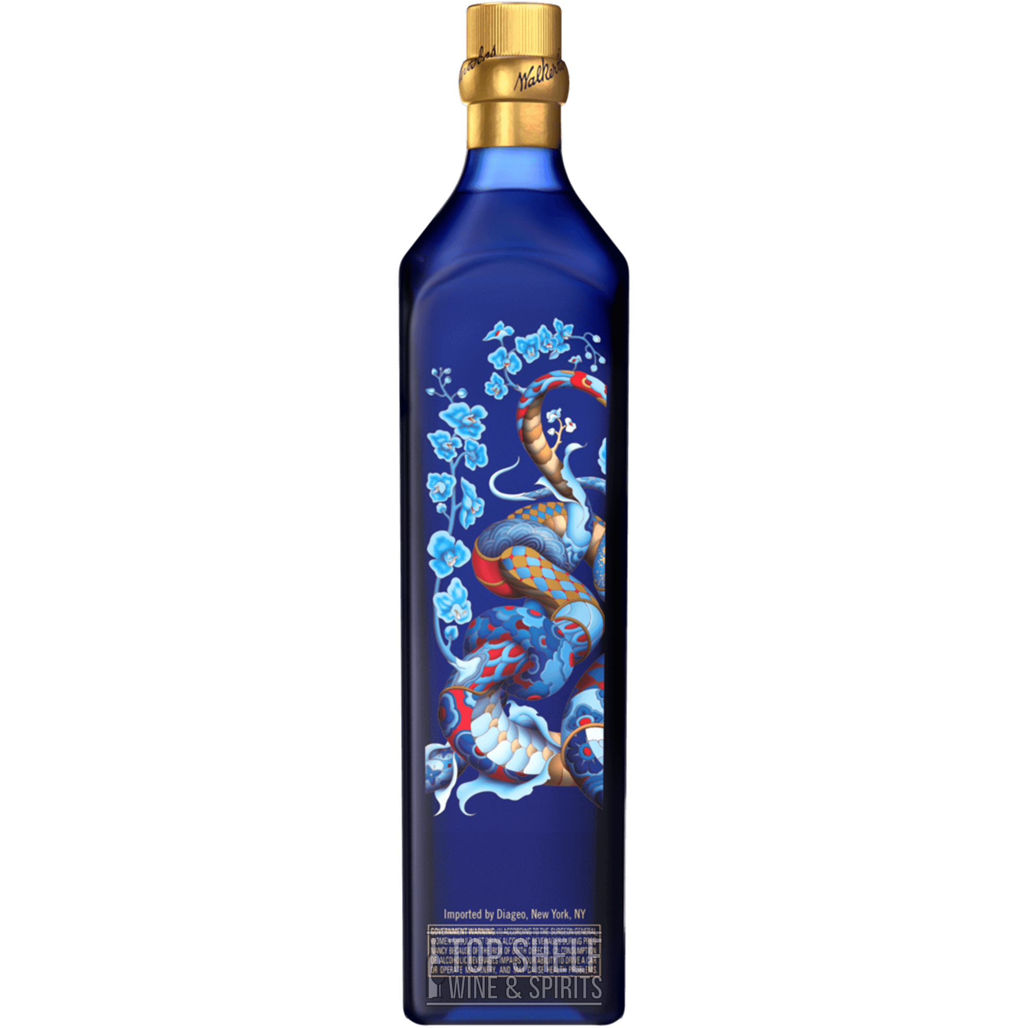Johnnie Walker Year of the Snake limited edition blue label Scotch bottle with artistic design by James Jean.