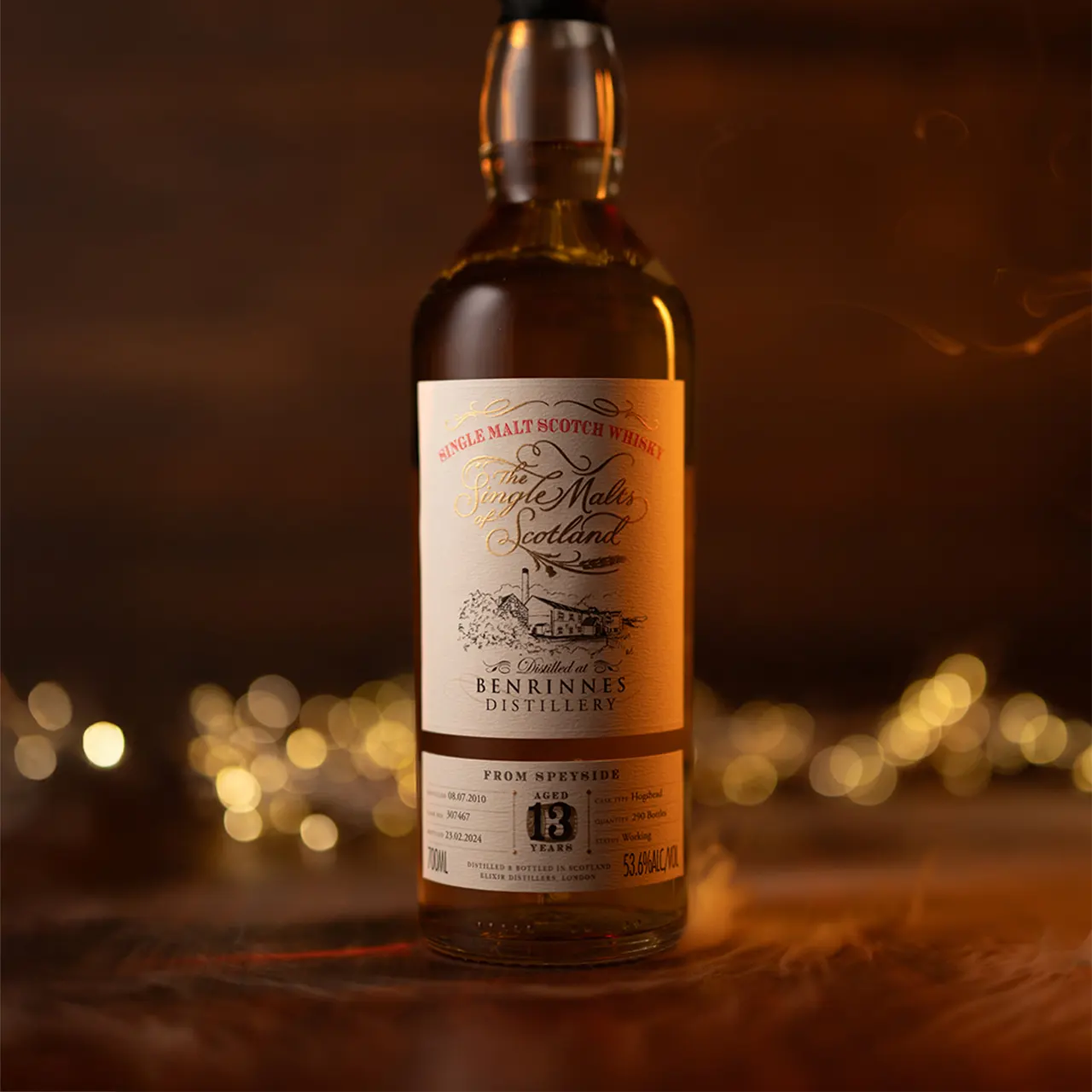 Benrinnes Cask 307467 2010 13 Year Single Malt Scotch in a bottle, 700ml, 53.6% ABV, Speyside distillery.