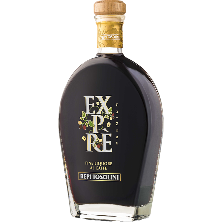 Bepi Tosolini Expre Coffee Liqueur bottle featuring premium Italian coffee liquor design.