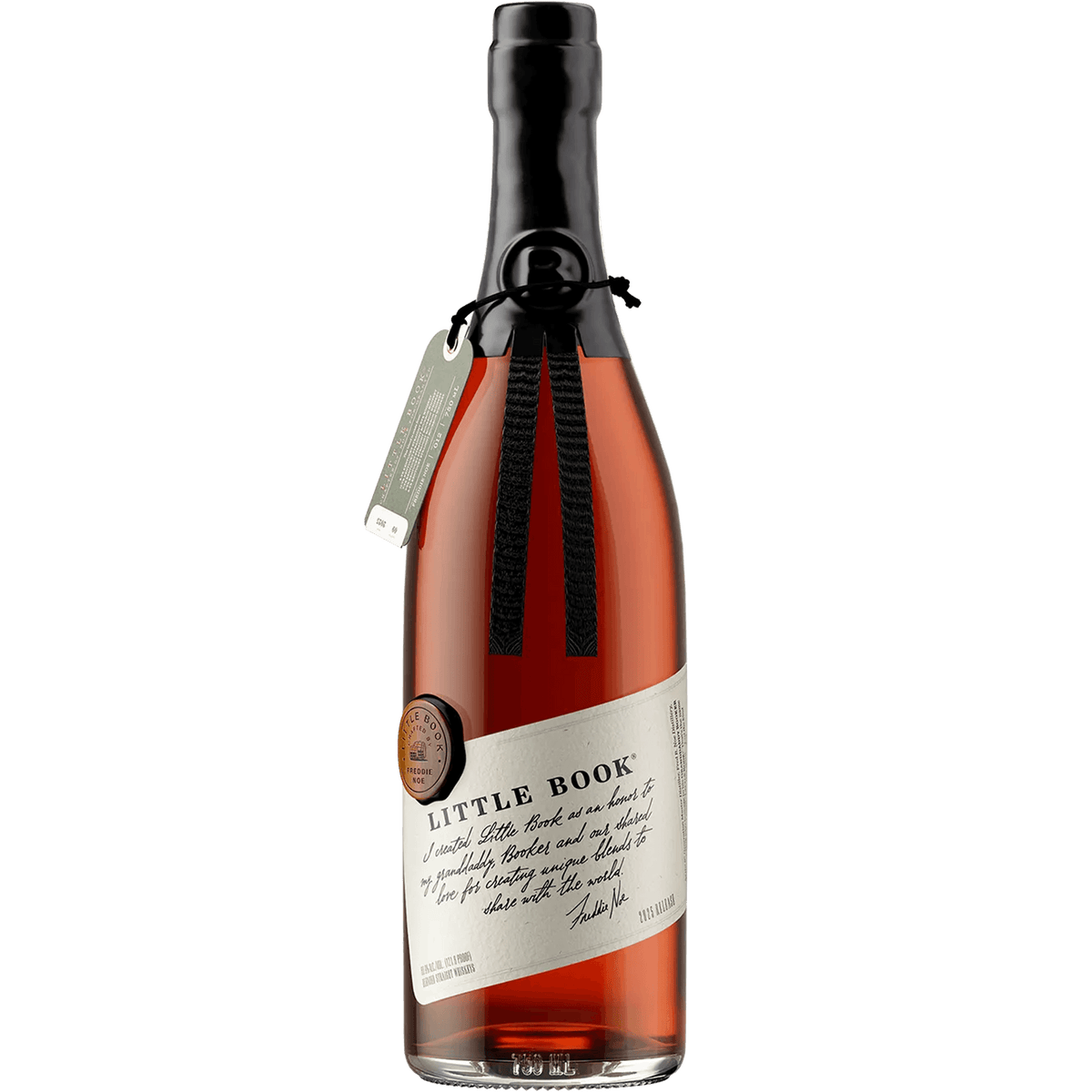 Little Book Chapter 9 'None for Granted' whiskey bottle with elegant label and cork stopper.