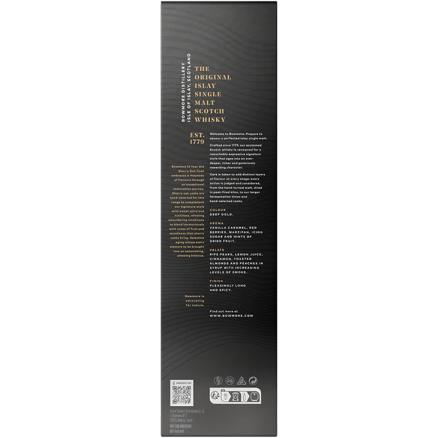 Bowmore 12 Year Sherry Oak Cask Scotch Whisky 700ml