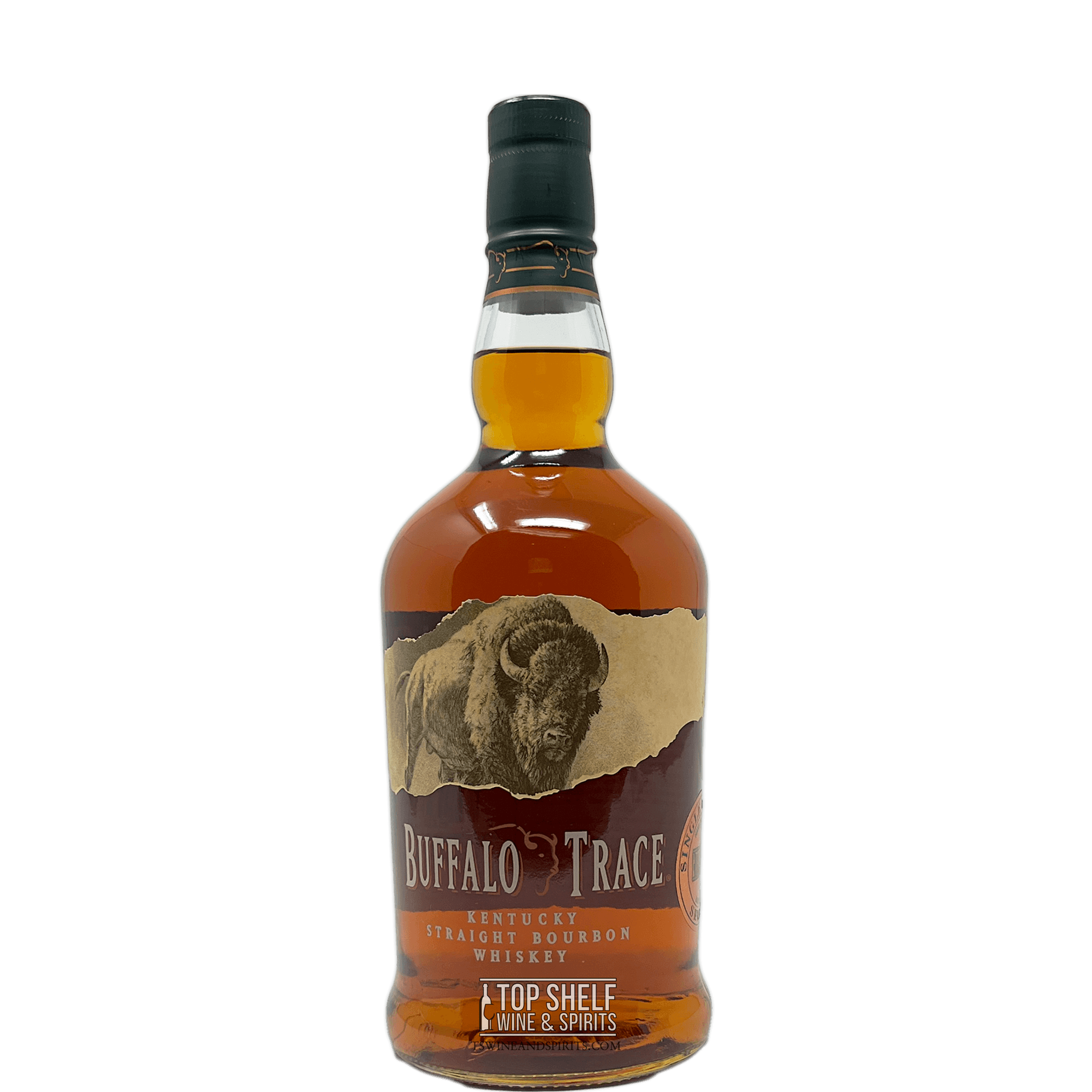 Buffalo Trace Single Barrel Bourbon 375ml bottle with iconic buffalo label, celebrating Kentucky craftsmanship.