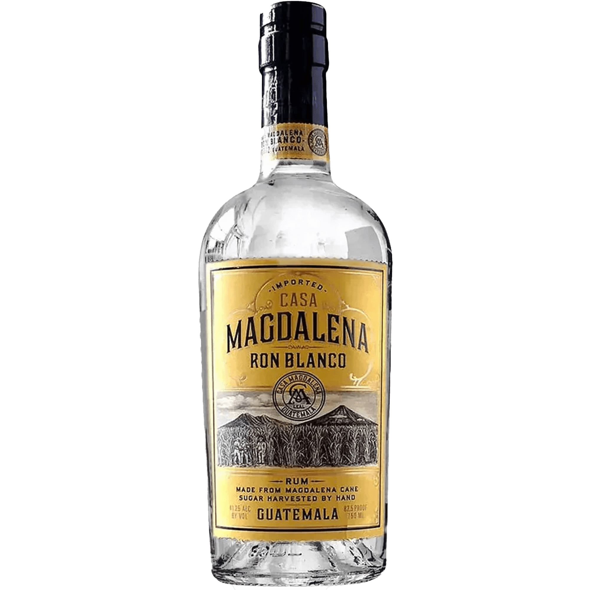 Casa Magdalena Ron Blanco Rum bottle, crafted in Guatemala from hand-harvested sugar cane by the Leal family.