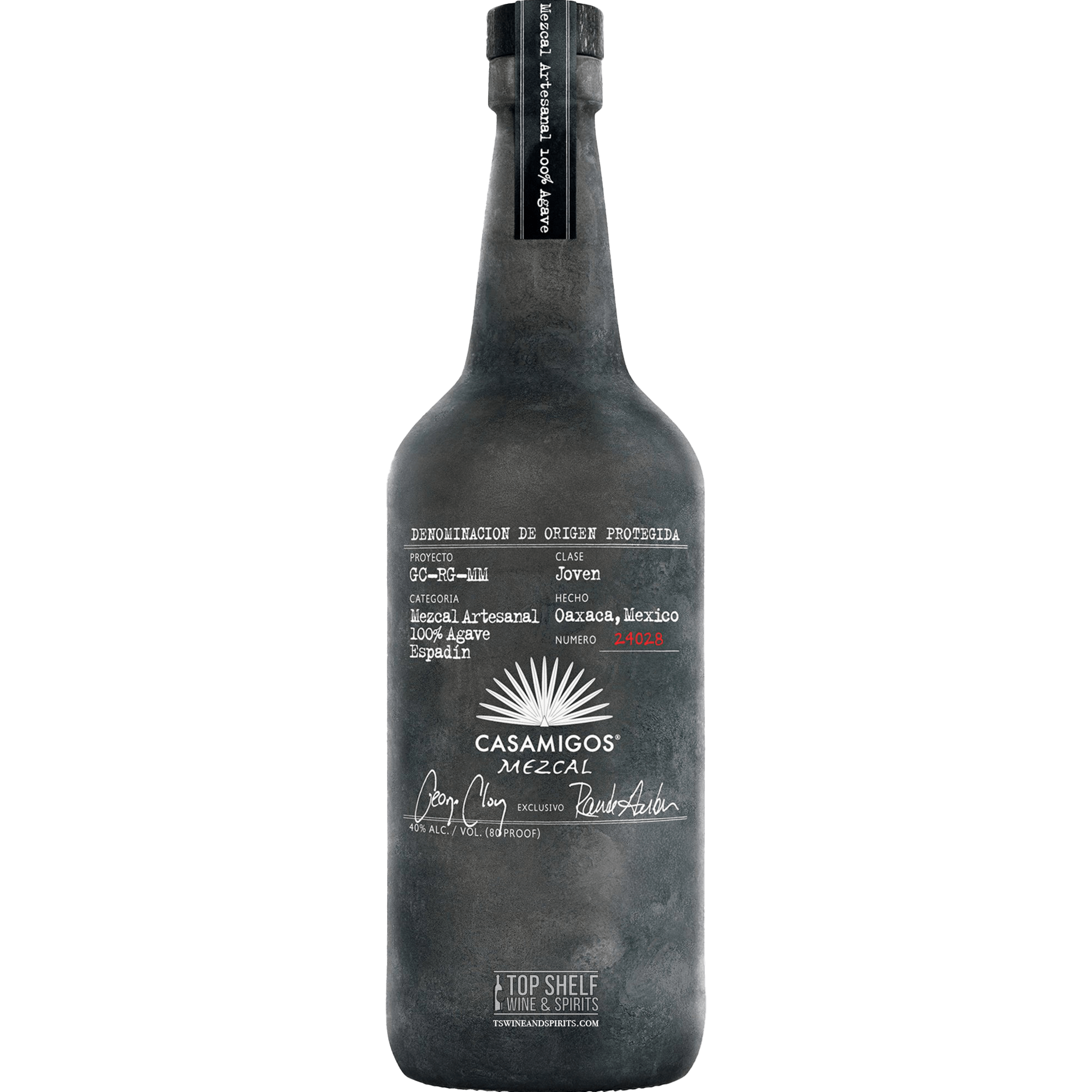 Casamigos Mezcal 1L bottle with tamarind and pomegranate aromas, featuring herbal notes and a smoky finish.