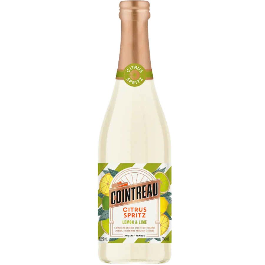 Cointreau Citrus Spritz Lemon & Lime bottle with vibrant citrus design and refreshing, tangy flavors.