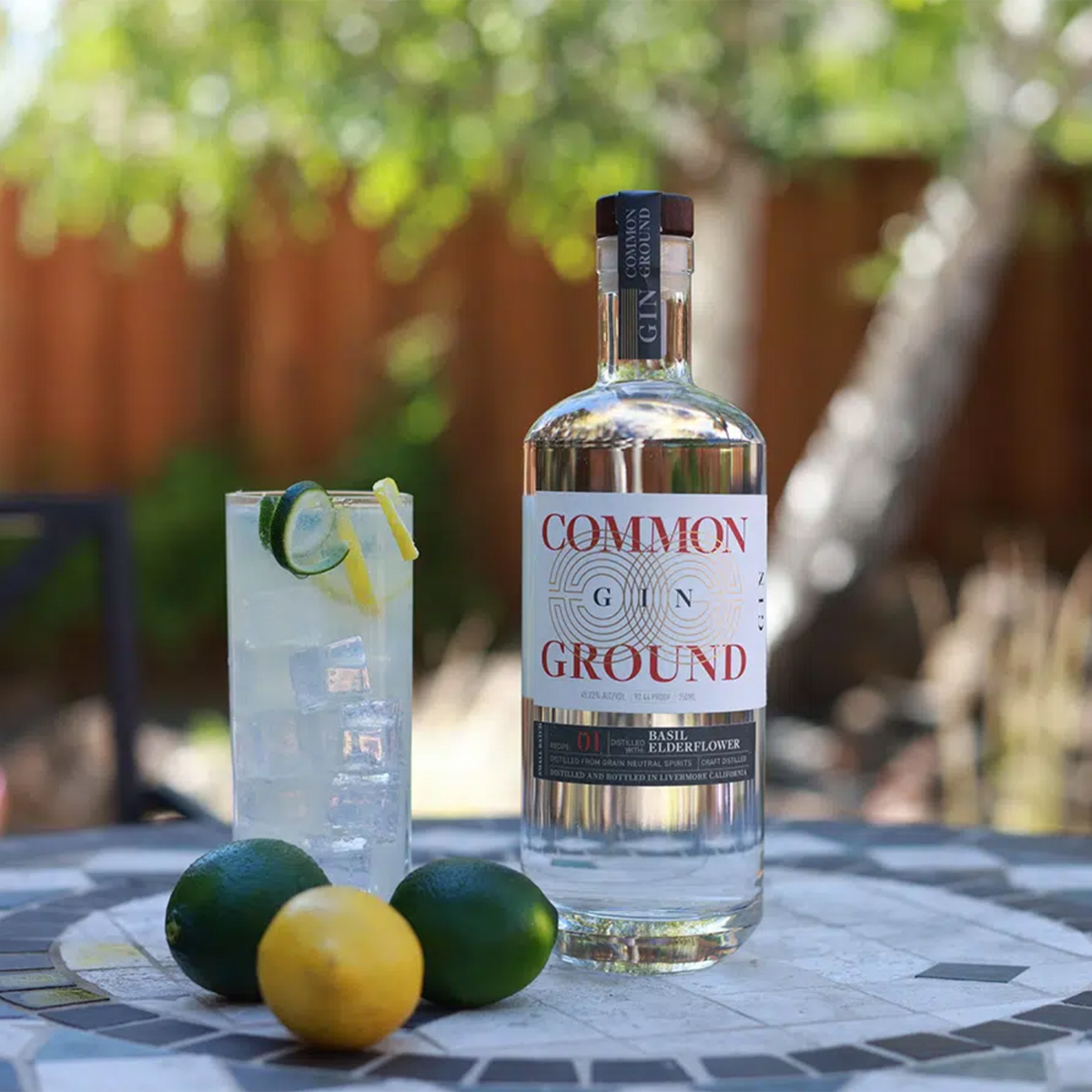 Common Ground Basil Elderflower Gin