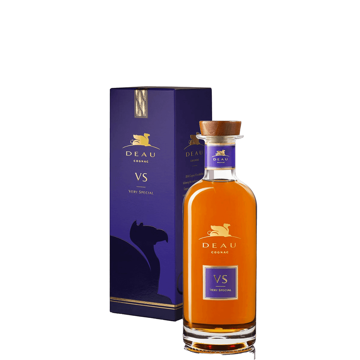 Deau Cognac VS 700ml bottle with elegant packaging showcasing its aromatic freshness and lively flavor profile.