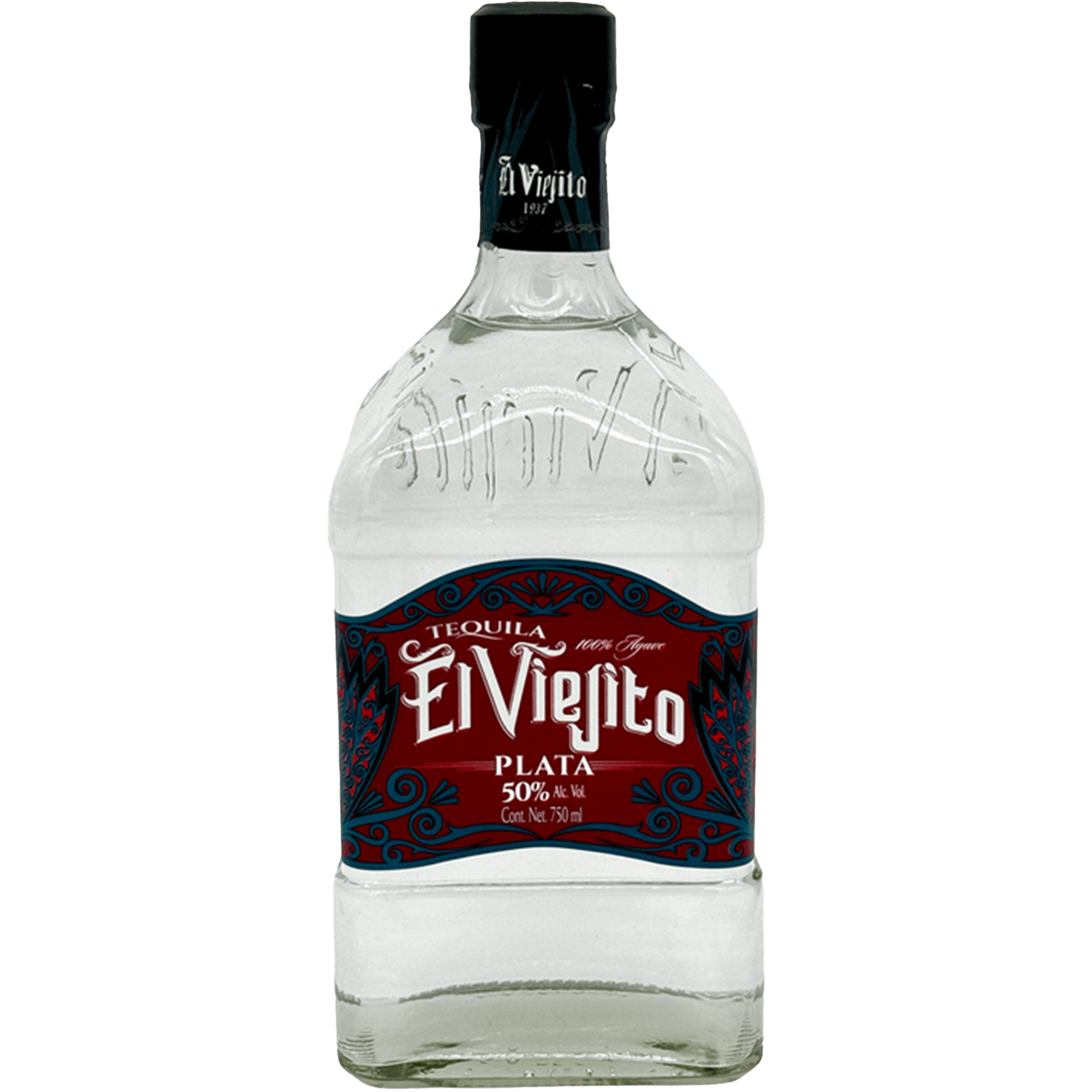El Viejito Plata 50% Tequila bottle showcasing its rich heritage and bold flavors, perfect for sipping or cocktails.