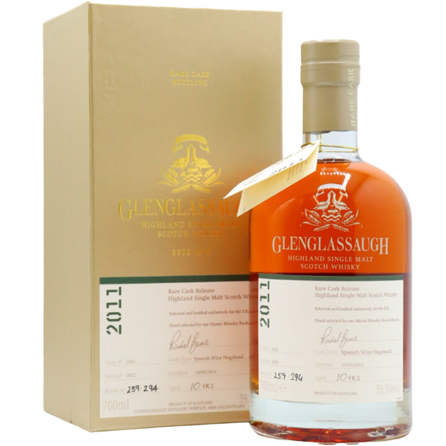 Glenglassaugh Highland Single Malt Scotch Rare Cask Release 112 Proof 10 year