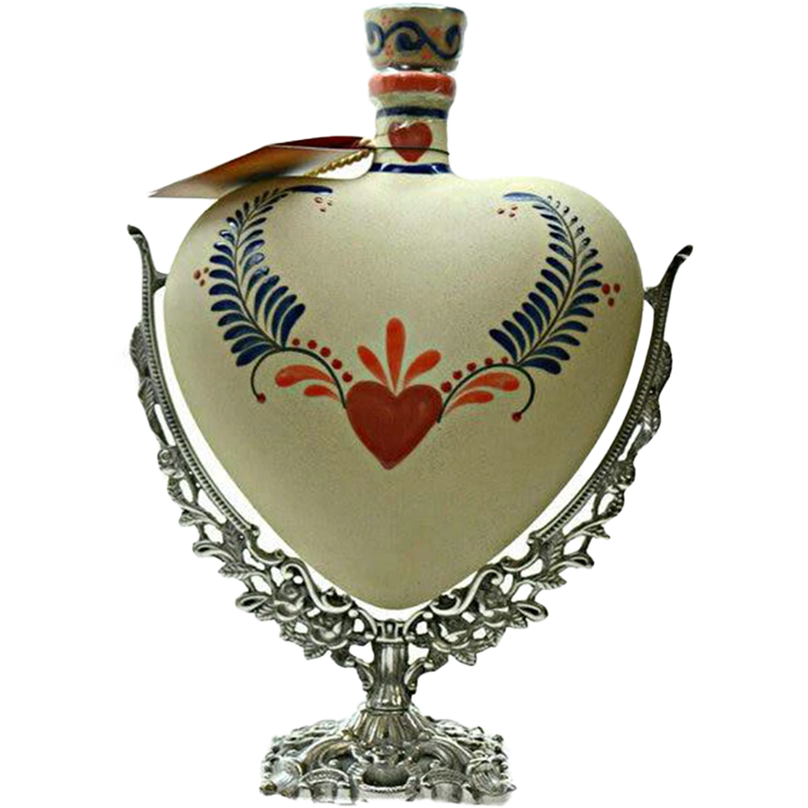 Grand Love Ceramic Heart Reposado Tequila 1.75L