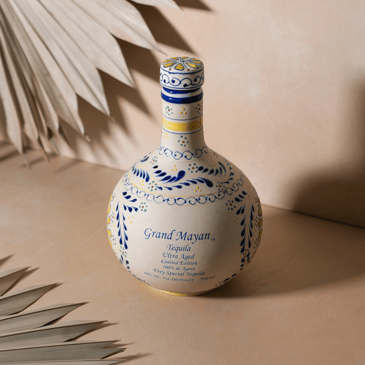 Grand Mayan Limited Edition Ultra Añejo Tequila bottle, showcasing its unique design and craftsmanship.