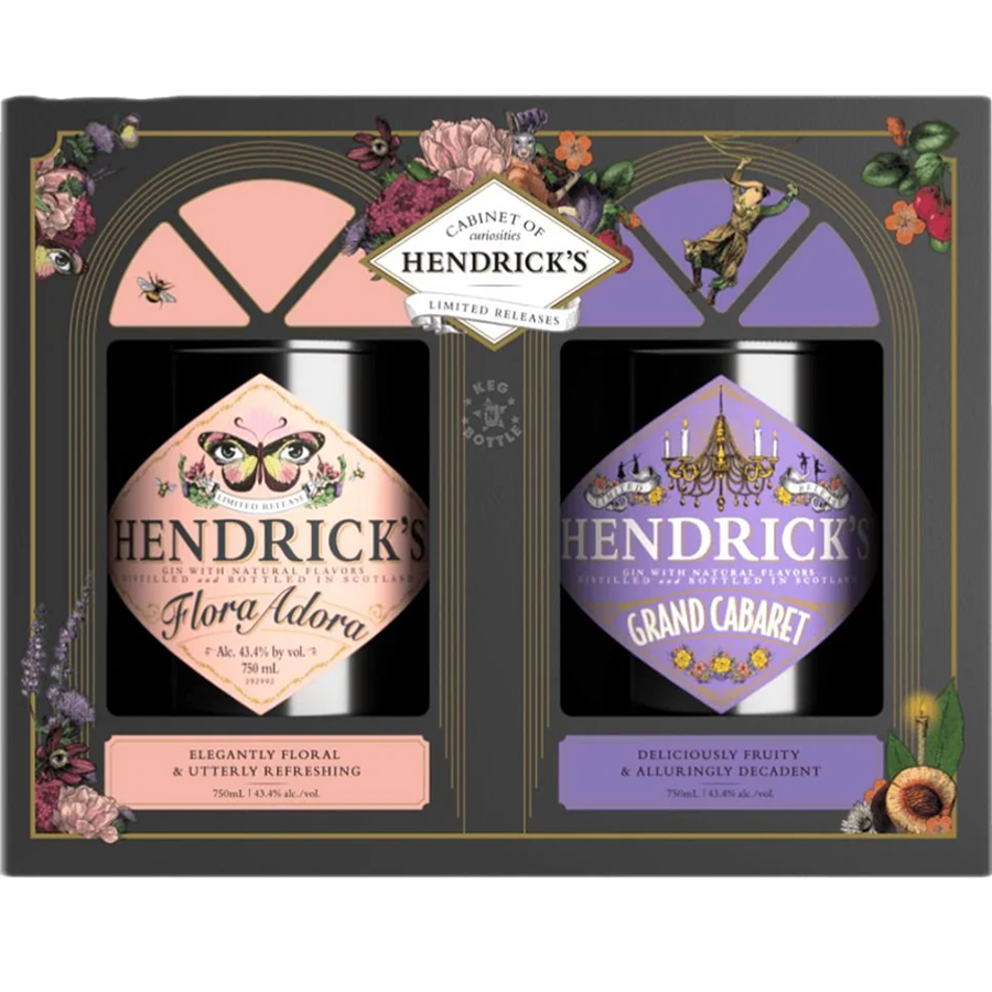 Hendrick's Flora Adora & Grand Cabaret Gin Combo Pack with floral and fruity flavors
