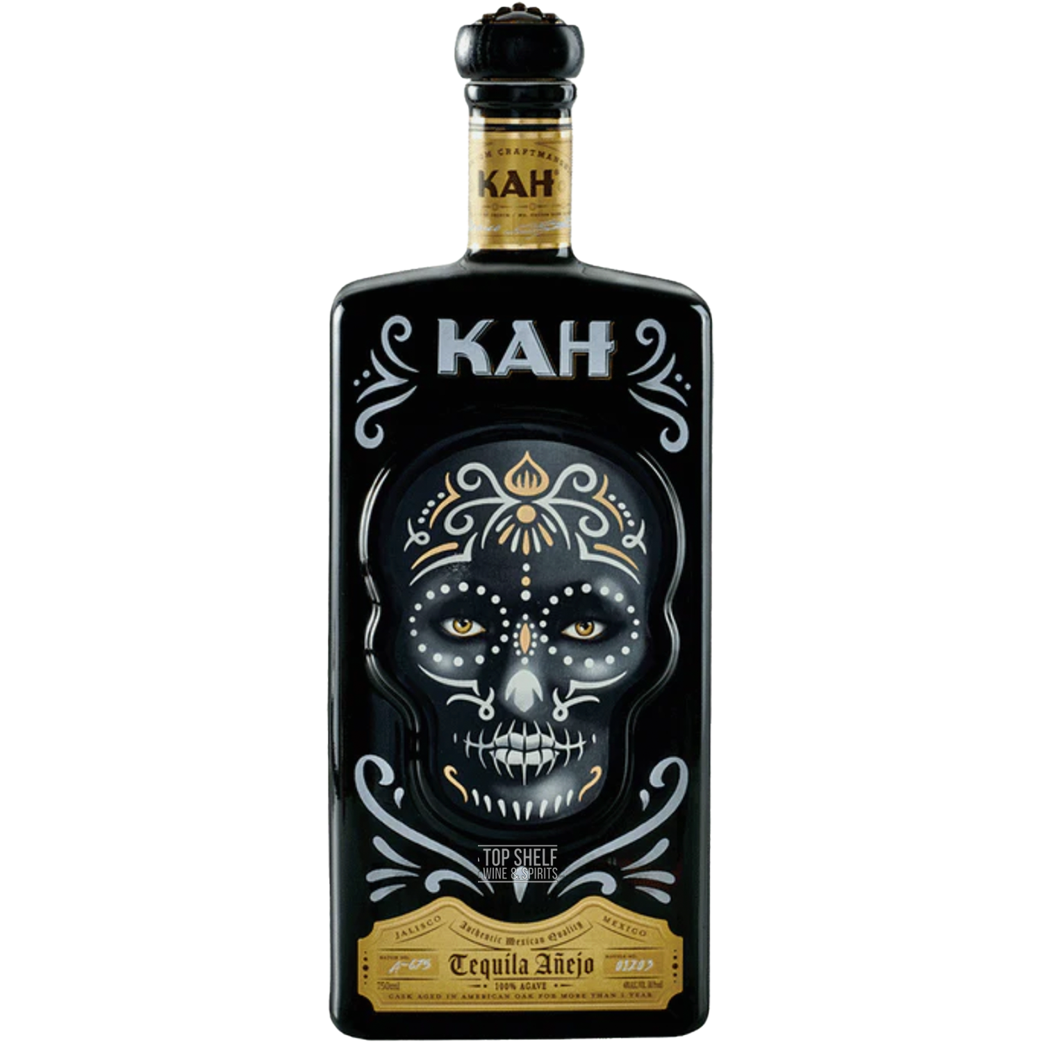 Kah Anejo Ceramic Black Tequila