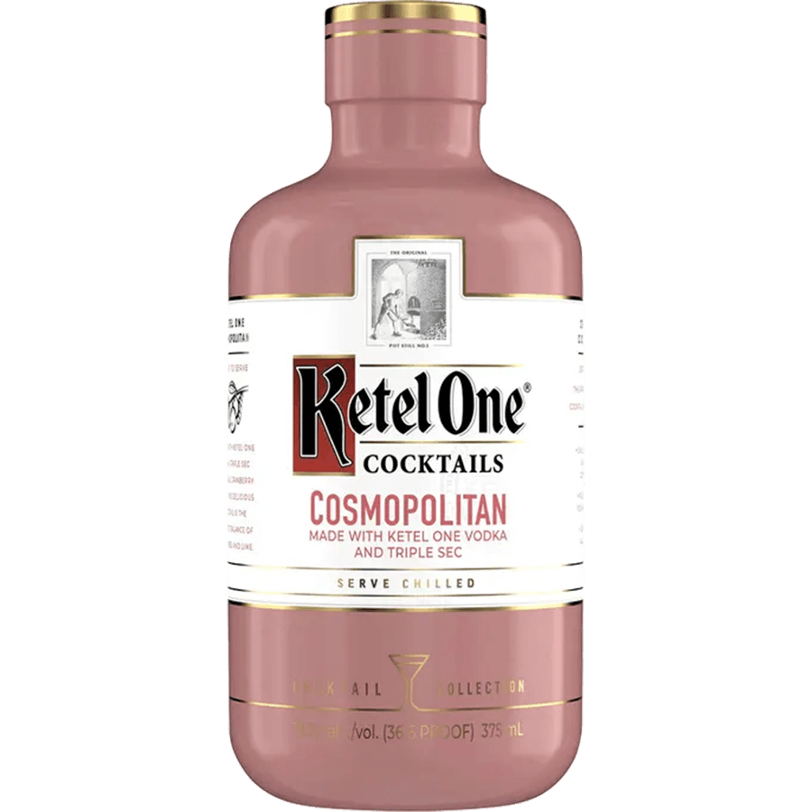 Ketel One Cosmopolitan cocktail bottle 375ml with vodka and triple sec, perfect for a refined palate.