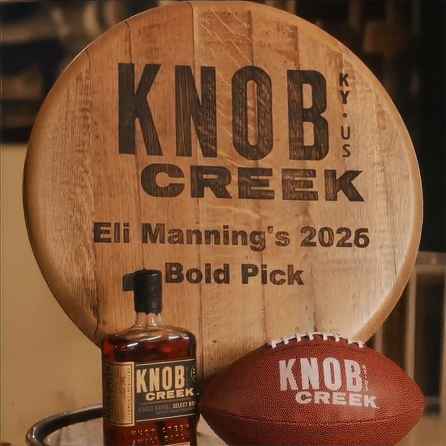 Knob Creek X Eli Manning's 2026 Bold Pick Single Barrel Select Bourbon