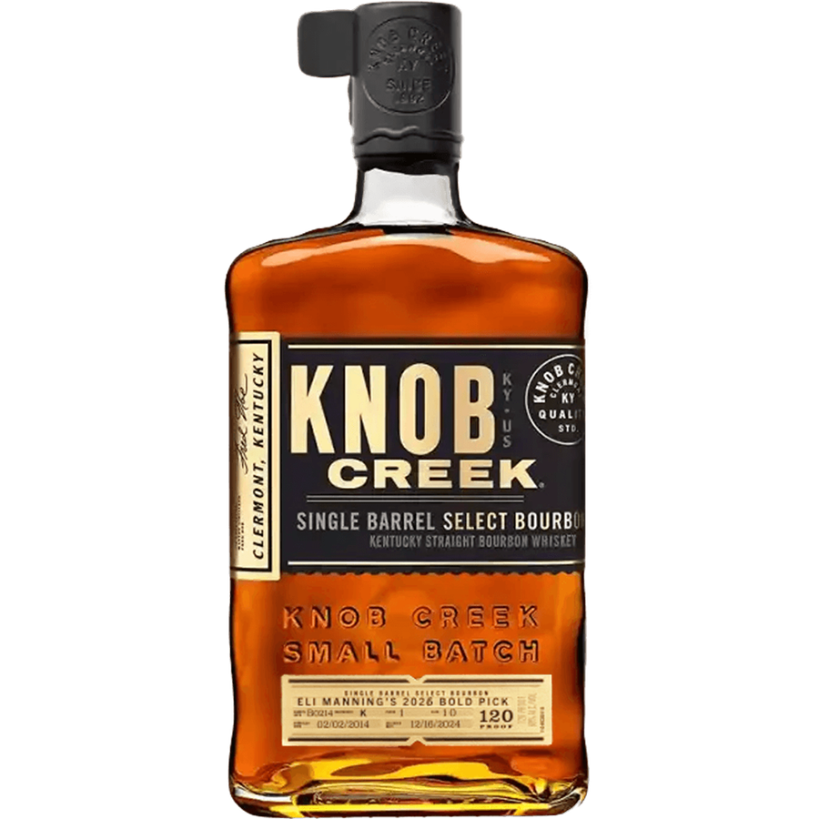 Knob Creek X Eli Manning's 2026 Bold Pick Single Barrel Select Bourbon