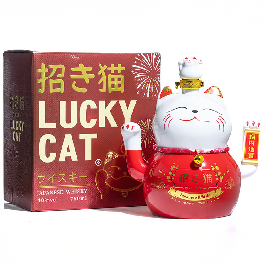 Lucky Cat Maneki-Neko Japanese Whisky