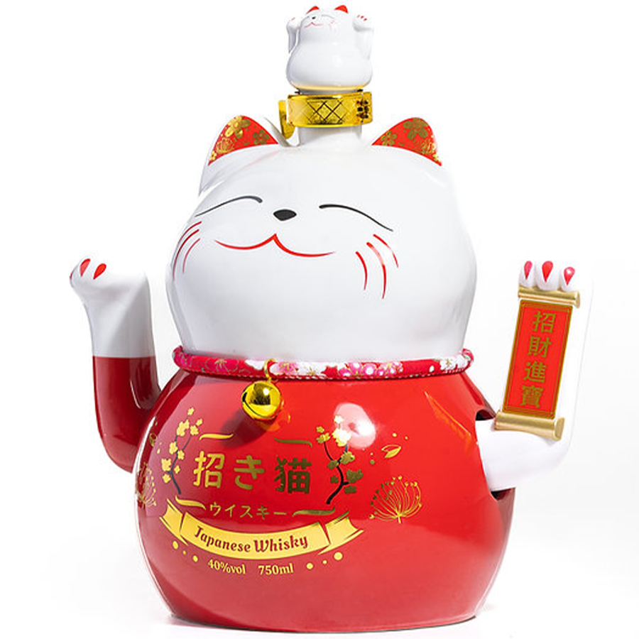 Lucky Cat Maneki-Neko Japanese Whisky