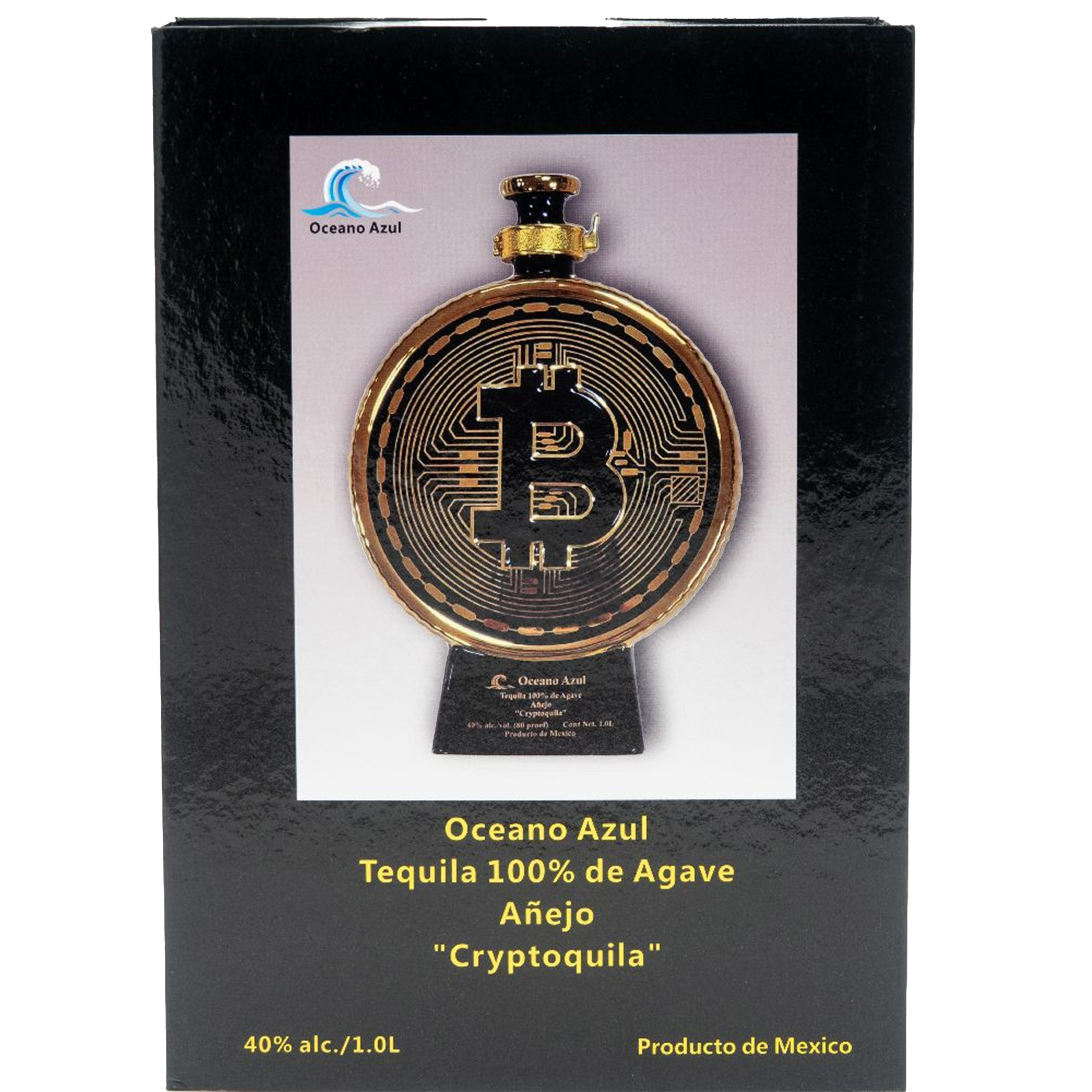 Oceano Azul Cryptoquila Añejo Tequila 1L