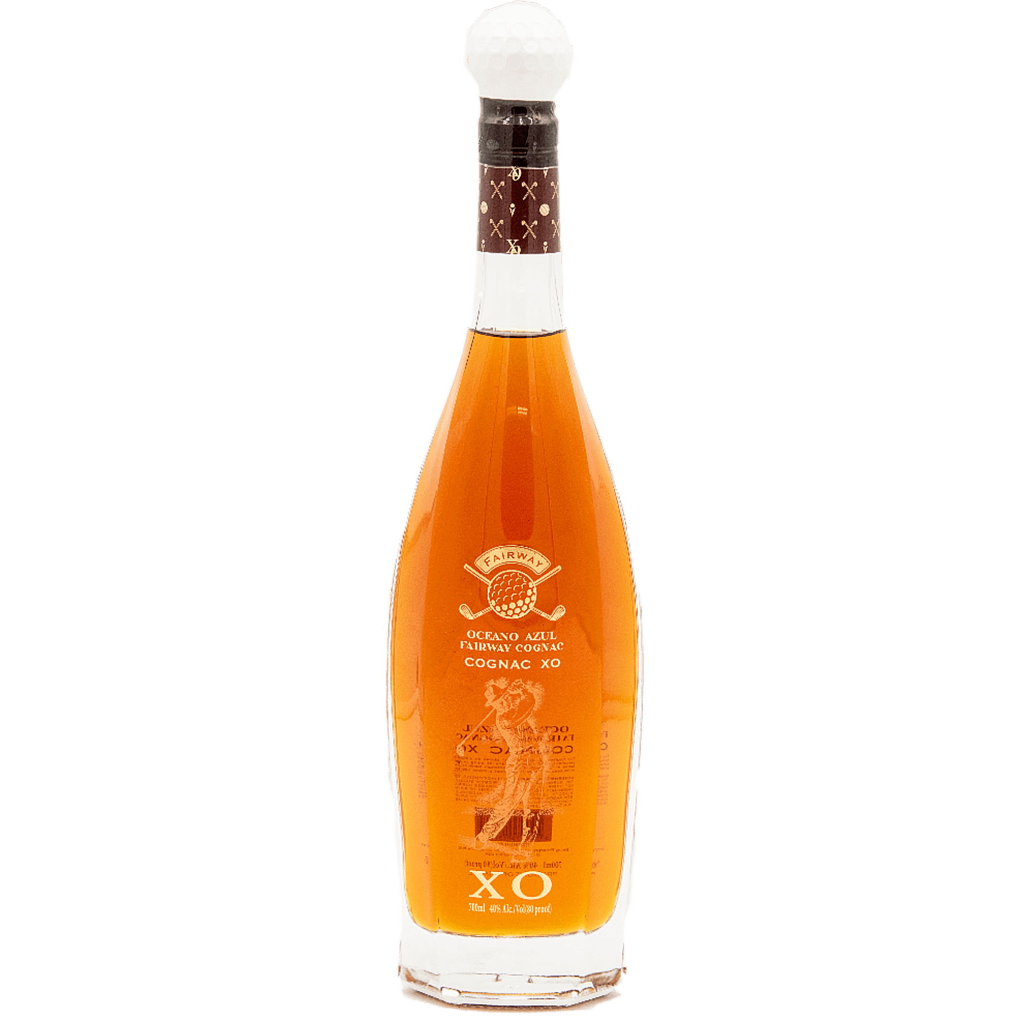 Oceano Azul Fairway Cognac XO 700ml bottle with golf ball cork