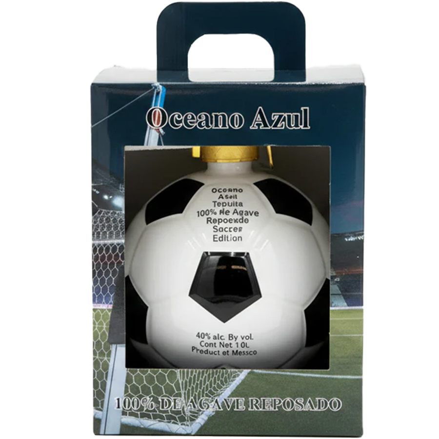 Oceano Azul Soccer Ball Reposado Tequila 1L