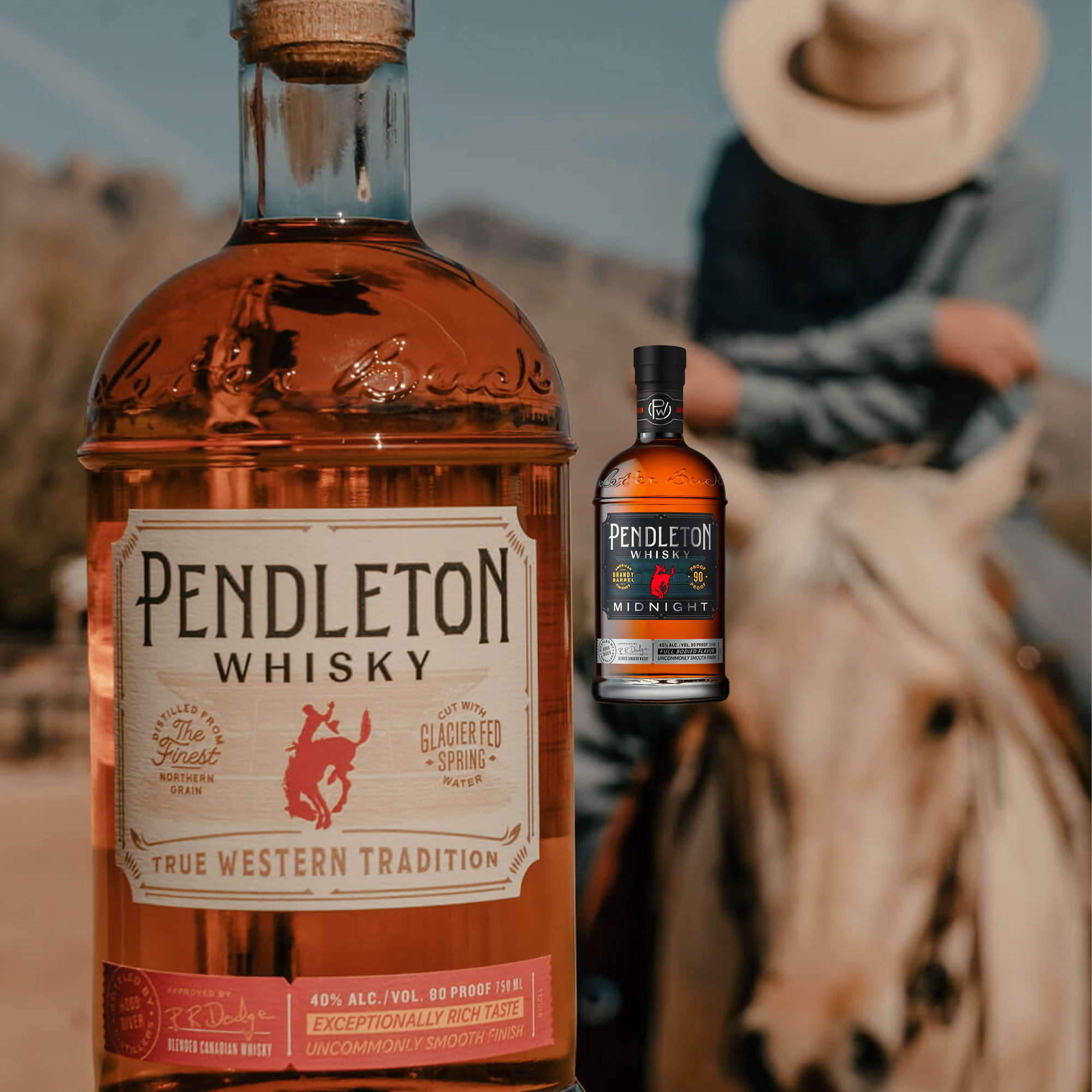 Pendleton Original Canadian Whisky with Pendleton Midnight 50ml