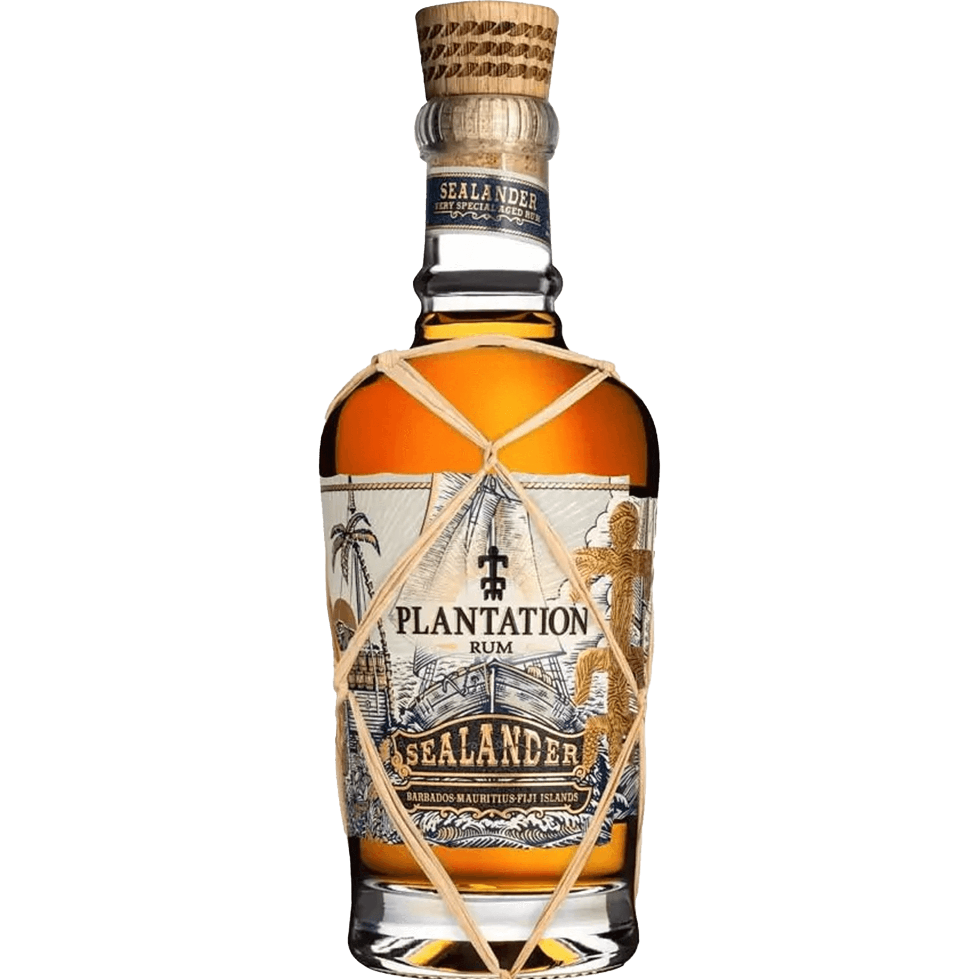 Planteray Sealander Rum 700ml bottle showcasing its unique blend from Barbados, Mauritius, and Fiji.