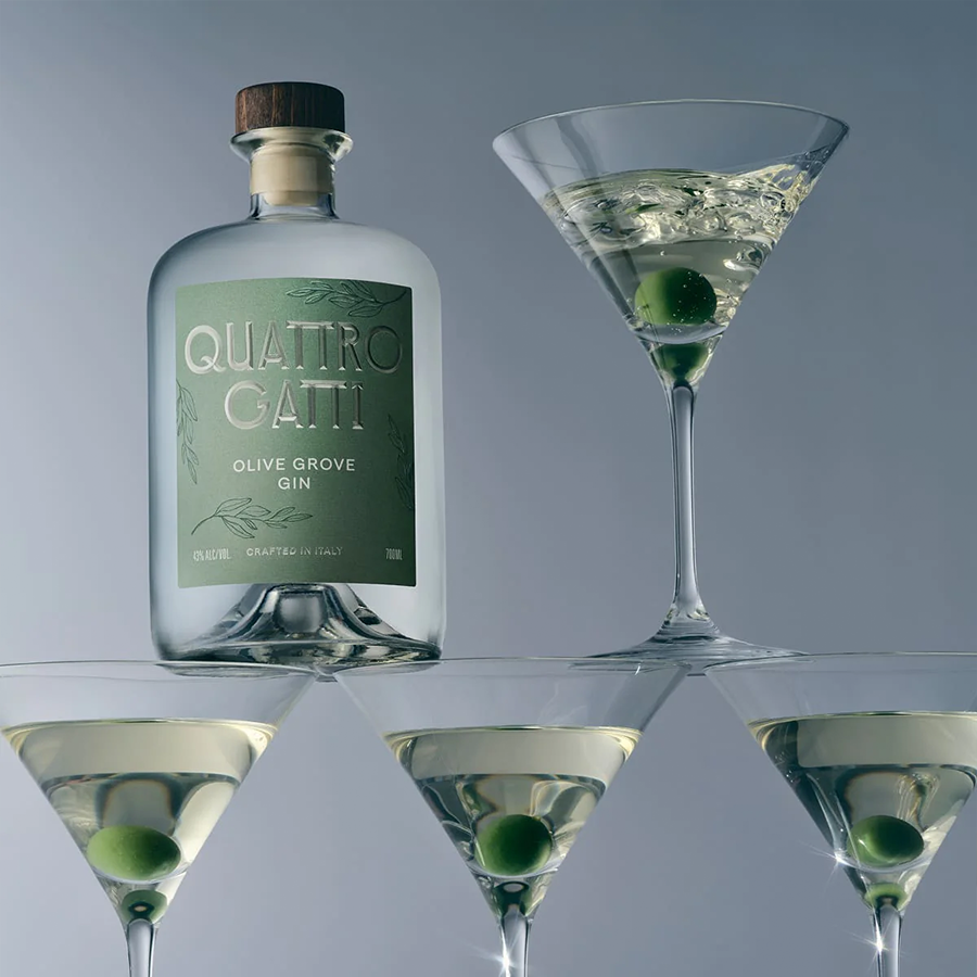 Quattro Gatti Olive Grove Gin 700ml