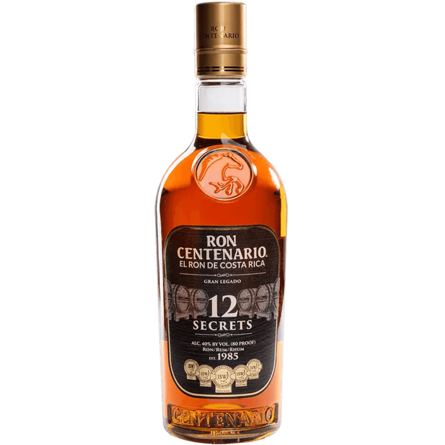 Ron Centenario 12 Year Gran Legado Rum bottle featuring rich amber color and elegant label design.