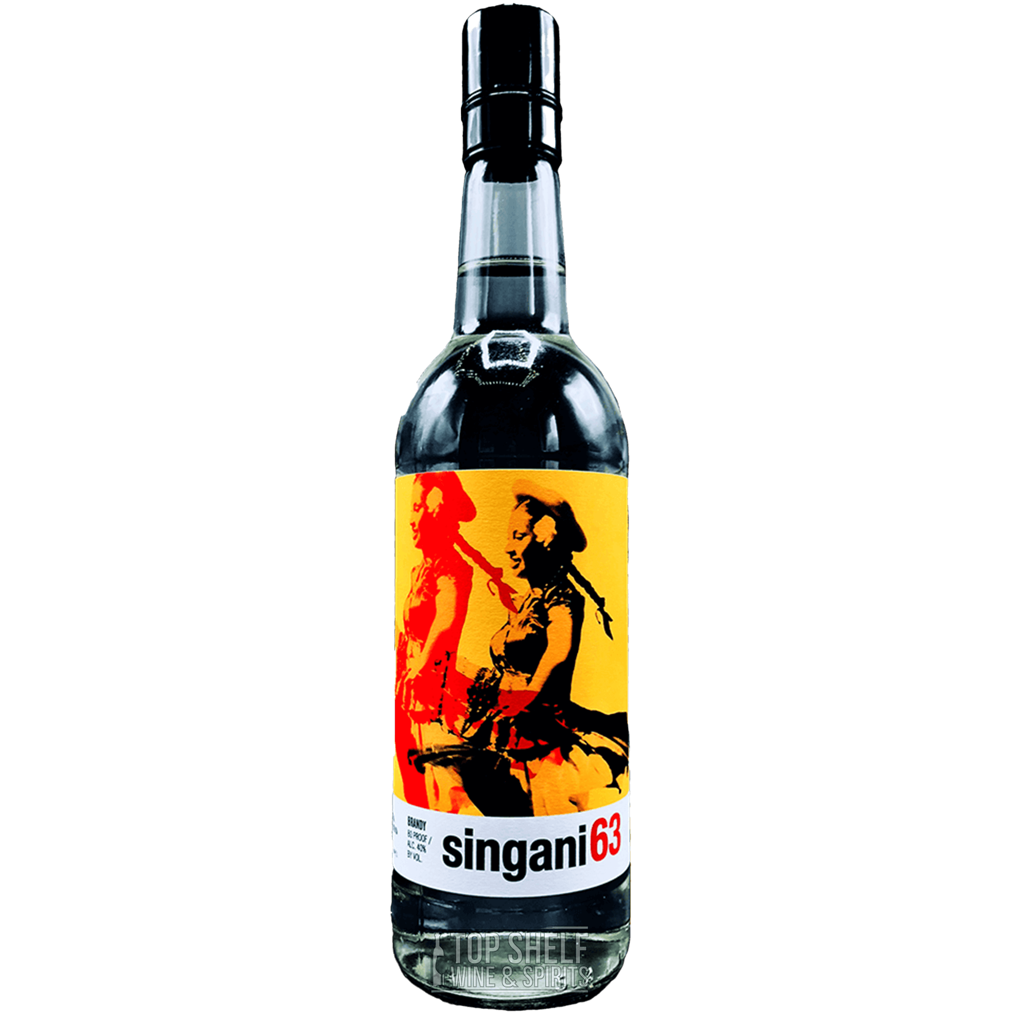 Singani 63 Bolivian Brandy bottle showcasing its unique label and design, highlighting its craft spirit heritage.