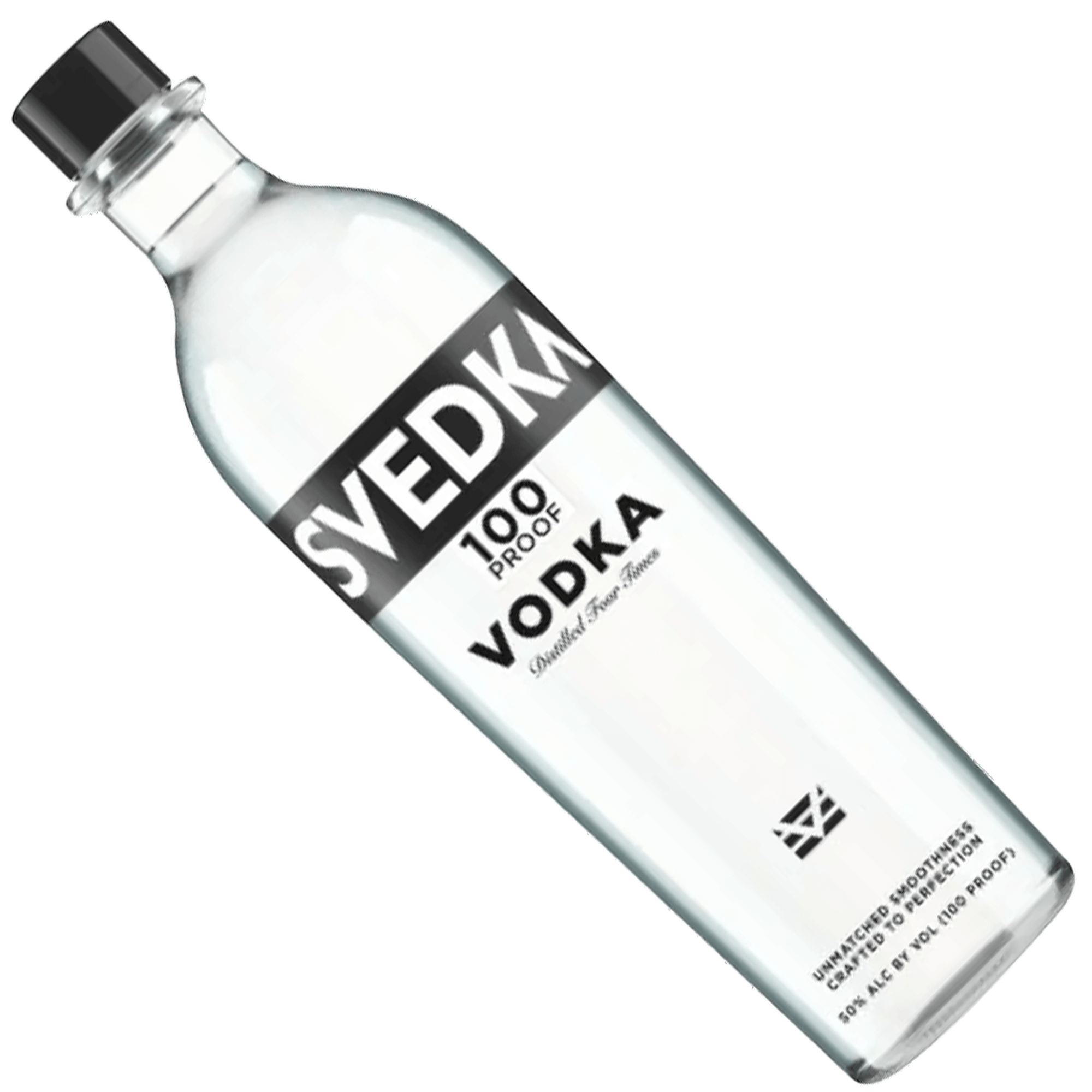 Bottle of SVEDKA 100 Proof Vodka, showcasing its bold character and premium Swedish craftsmanship.