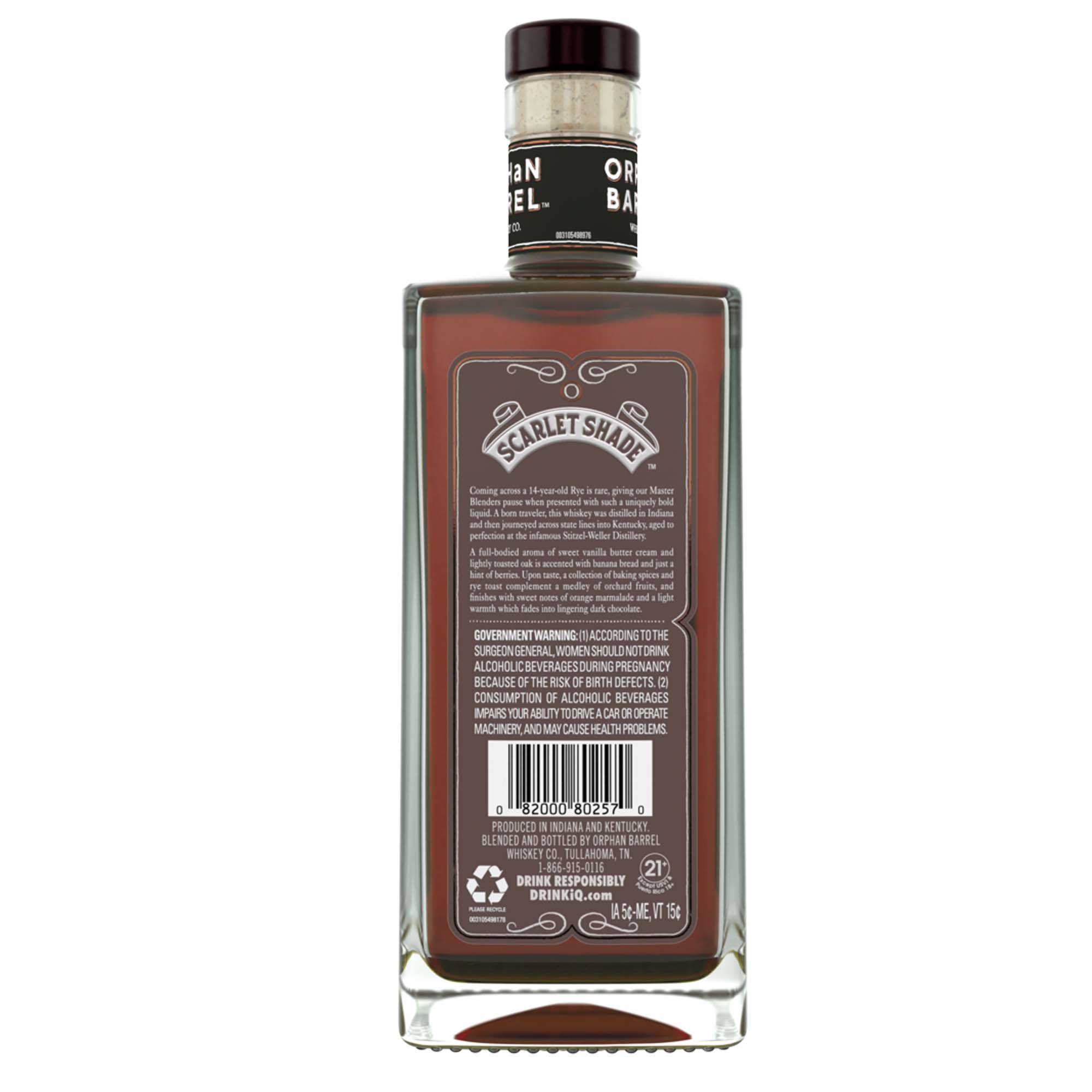 Orphan Barrel Scarlet Shade 14 Year Rye Whiskey