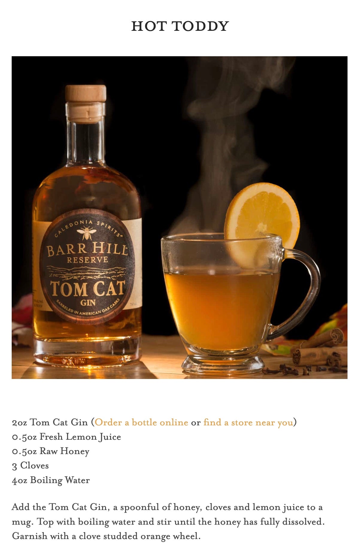 Barr Hill Tom Cat Gin 375ml
