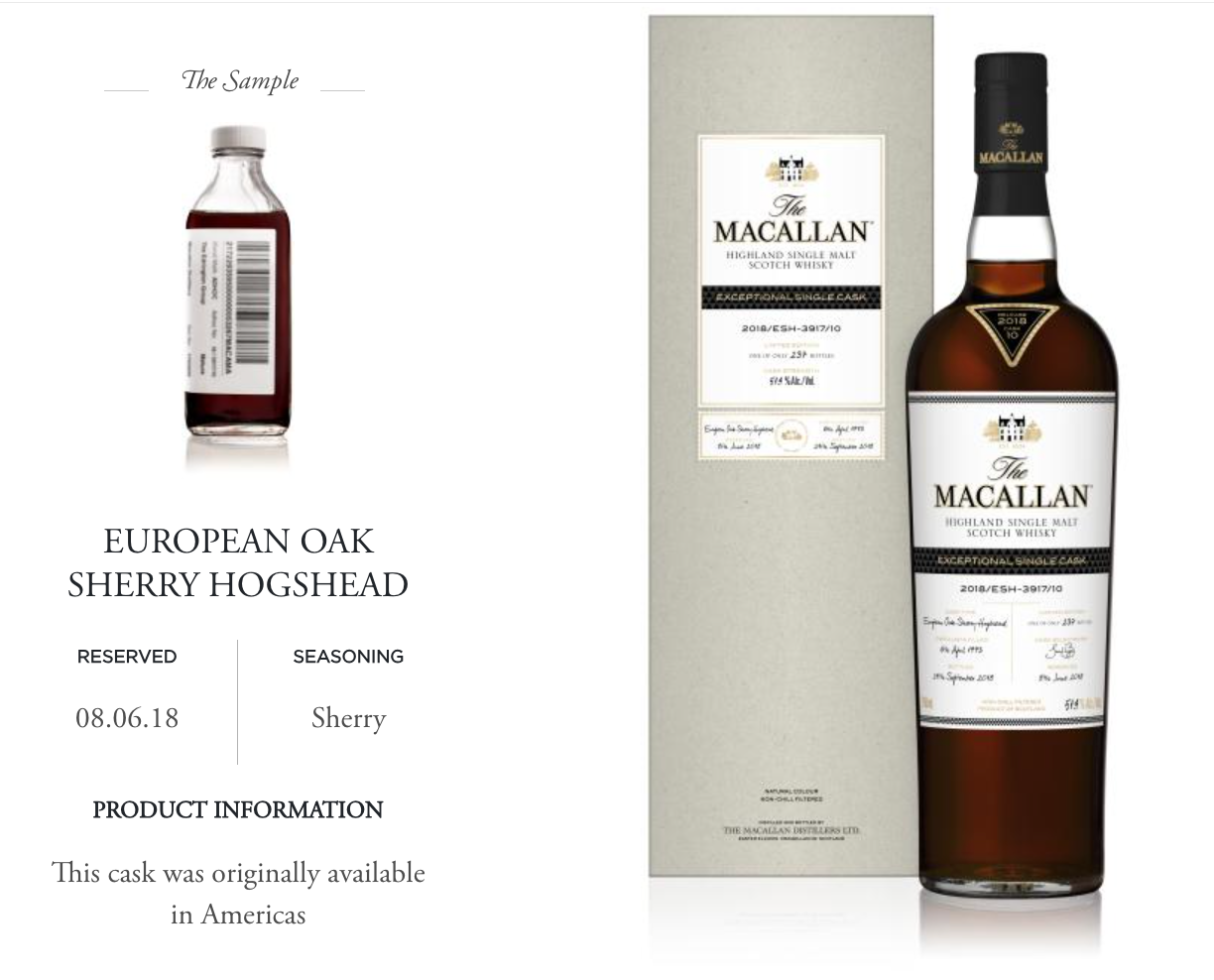 The Macallan Exceptional Single Cask 2018/ESH-3917/10