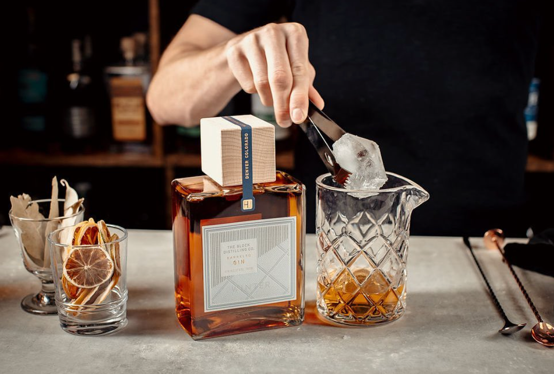 The Block Distilling Co Winter Barrel Rested Gin