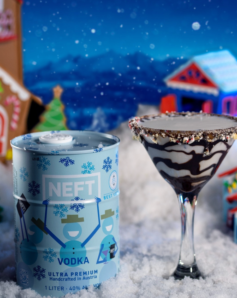 NEFT Australian Vodka Ultra Premium Holiday Barrel 1L