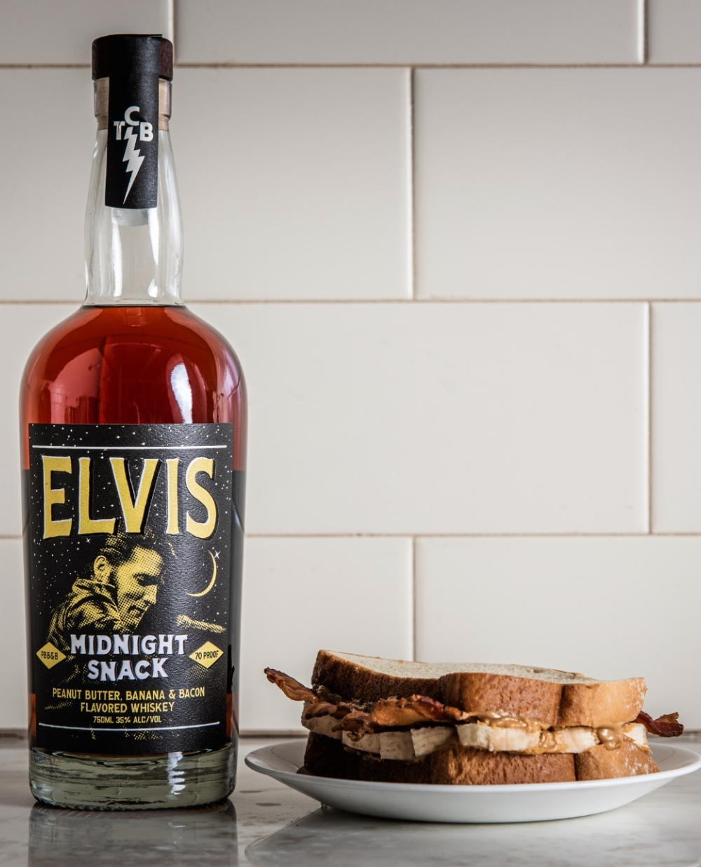 Elvis Midnight Snack Whiskey (Peanut Butter Banana and Bacon Flavored)