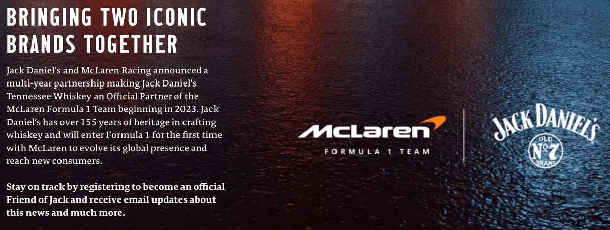Jack Daniel's x McLaren Racing Limited Edition Tennessee Whiskey