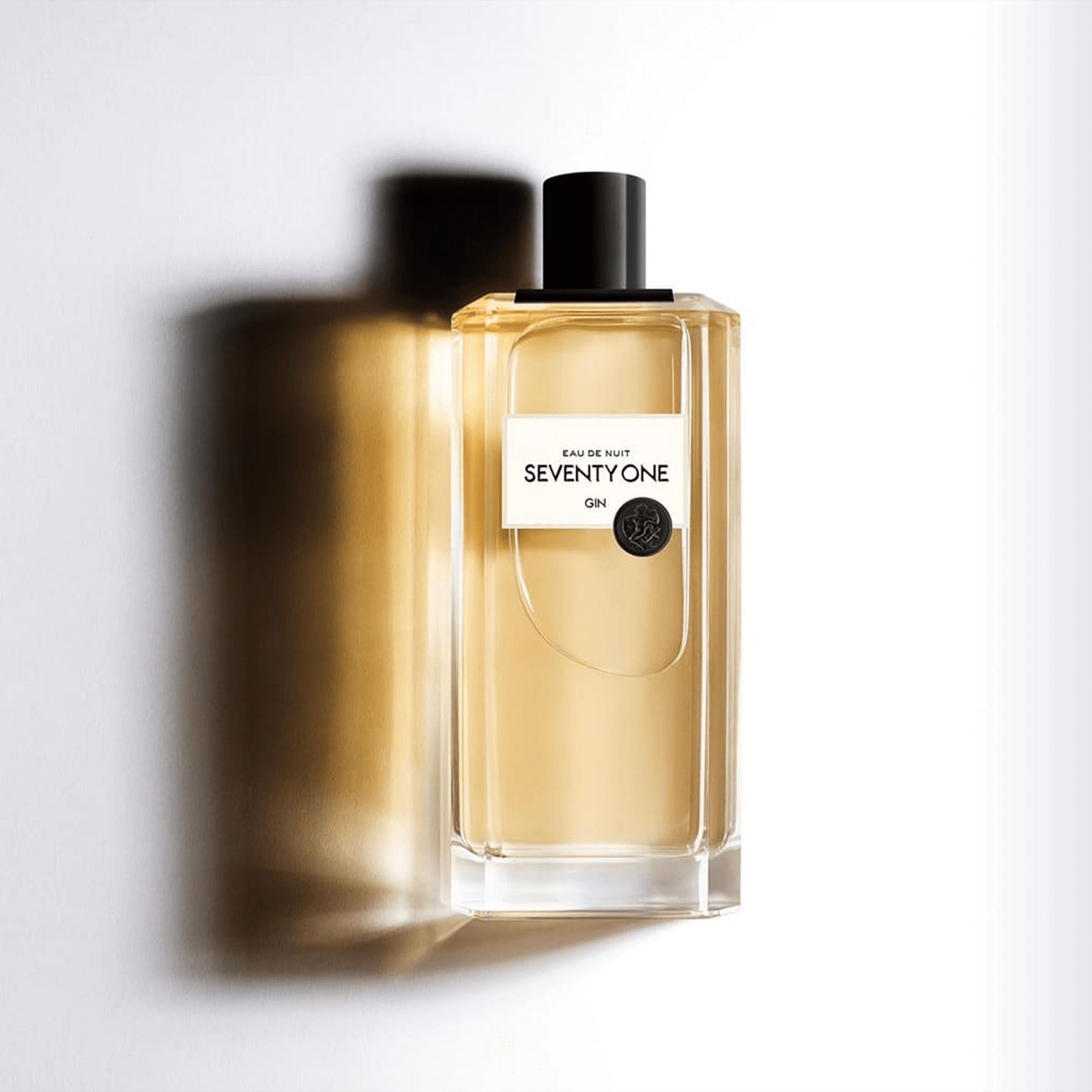 Bottle of SEVENTY ONE Gin 700ml, showcasing its smooth liquid gold hue and elegant label design.