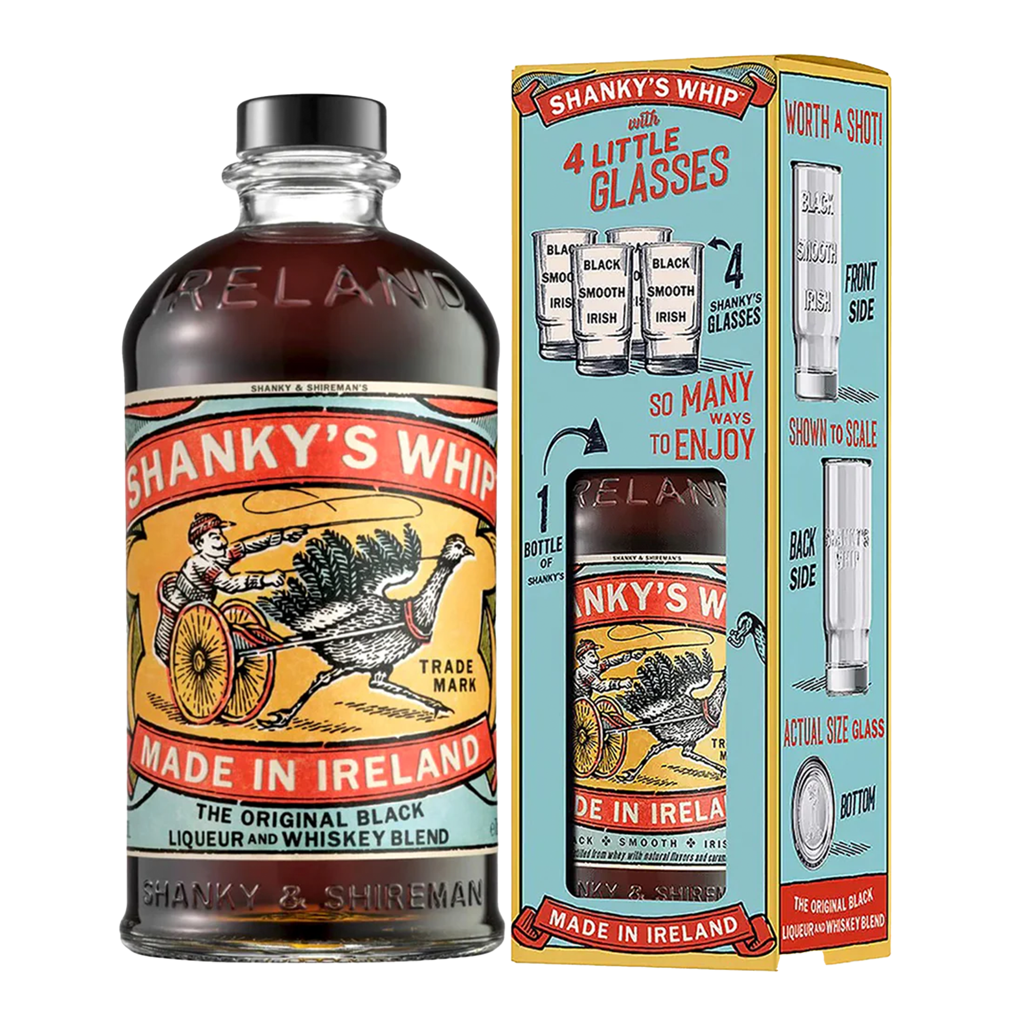 Shanky's Whip Gift Set With 4 Shot Cups