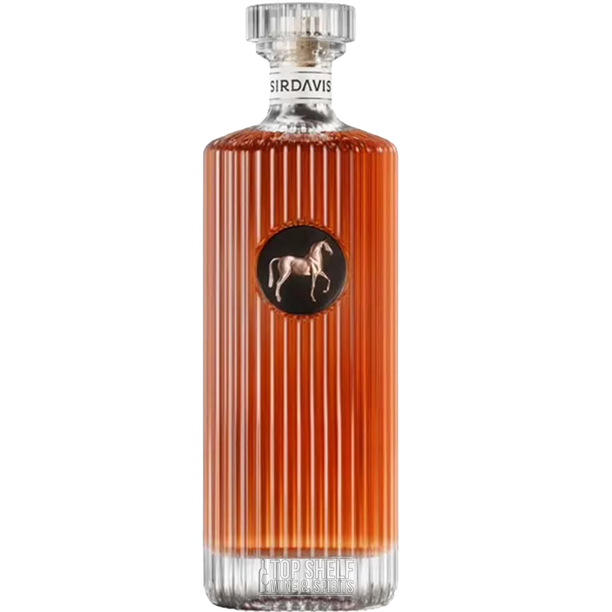 SirDavis American Whisky bottle with elegant design, crafted by Beyoncé and Dr. Bill Lumsden, showcasing rich amber color.
