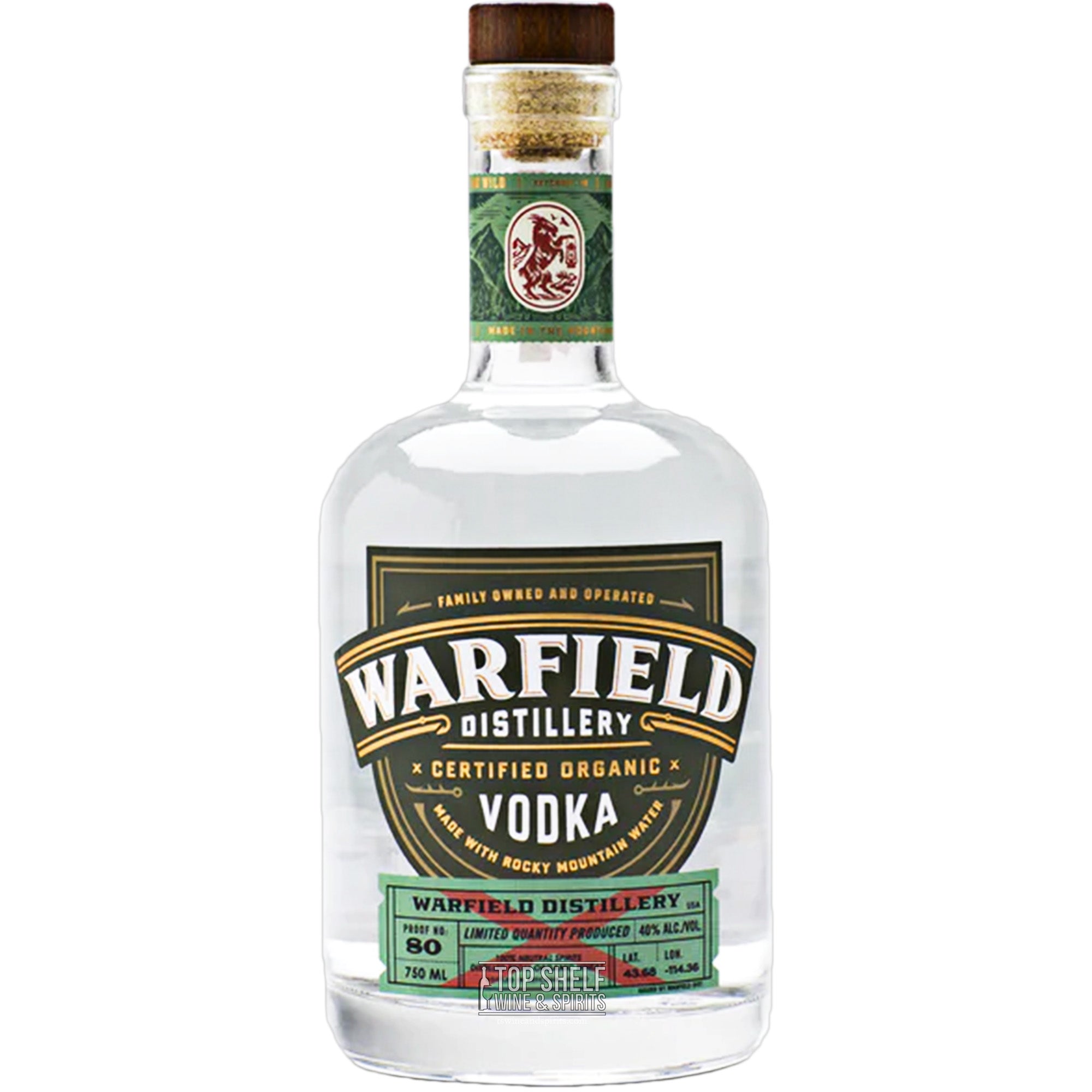 Warfield Distillery Certified Organic Vodka