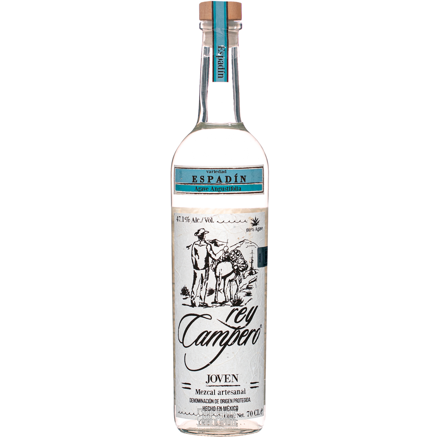 Rey Campero Espadin Mezcal bottle showcasing artisanal craftsmanship and traditional Oaxacan production.