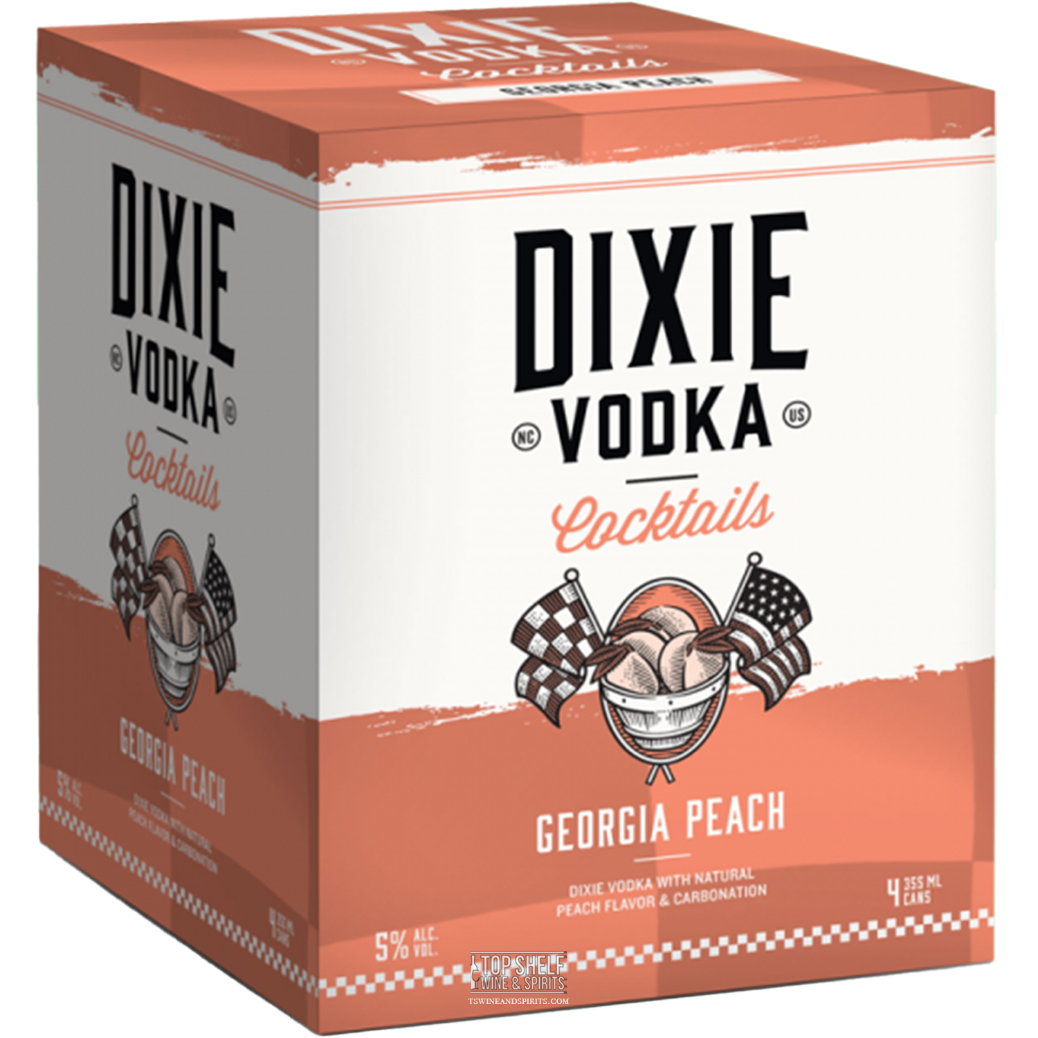 Dixie Vodka Cocktails Georgia Peach (4 Pack Cans)